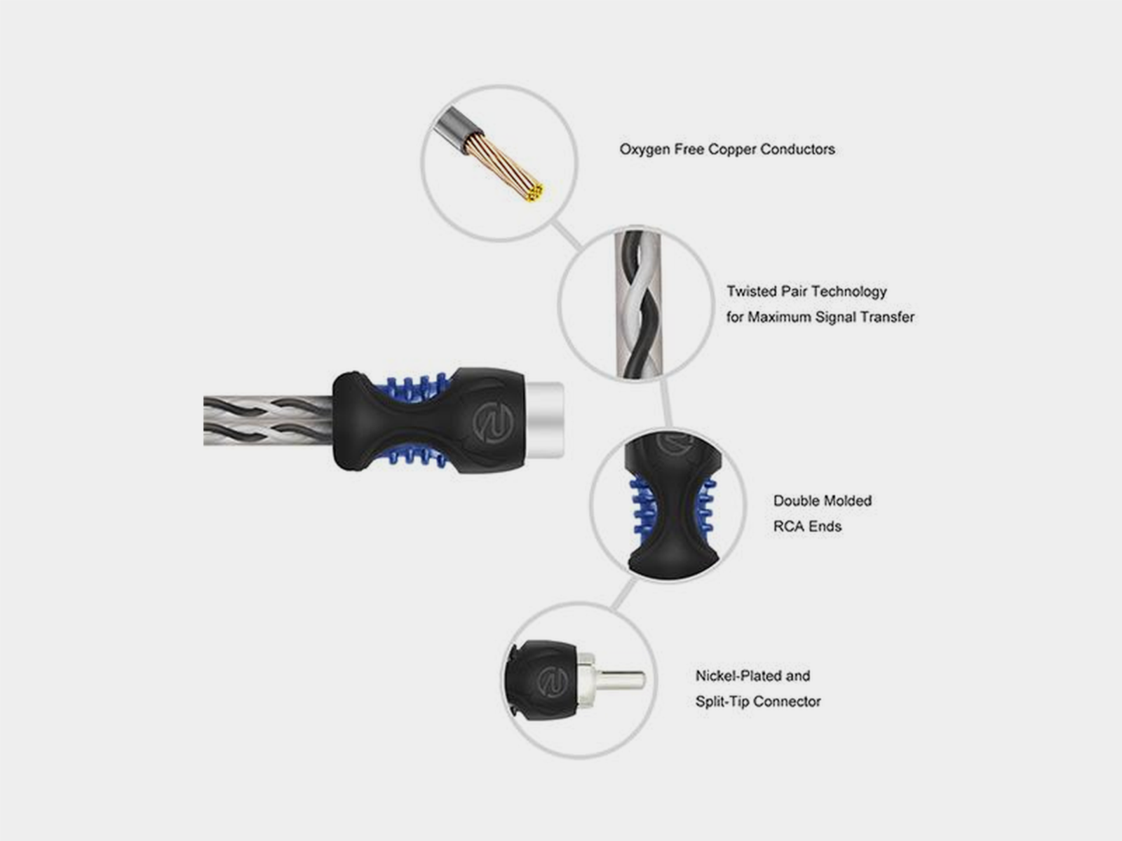Recoil Echo OFC Cinch Kabel Y-Kabel (f)>(m)/(m) 30cm