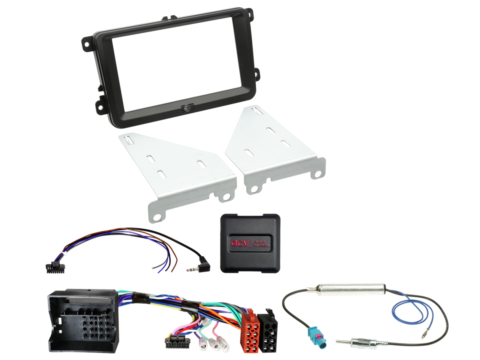 2-DIN Kit Seat/Skoda/VW Fahrzeuge LFB/Antenne schwarz