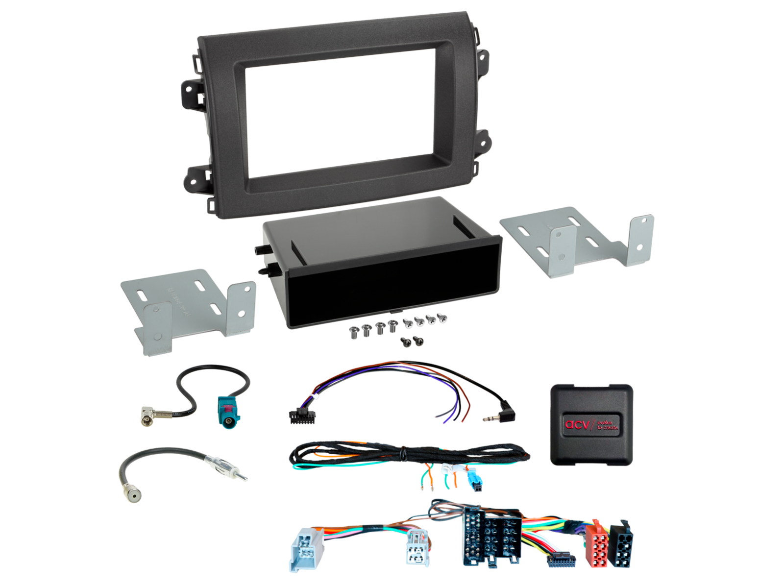2-DIN Kit1 mit Fach Citroen/Fiat/Opel ISO/Mini ISO LFB