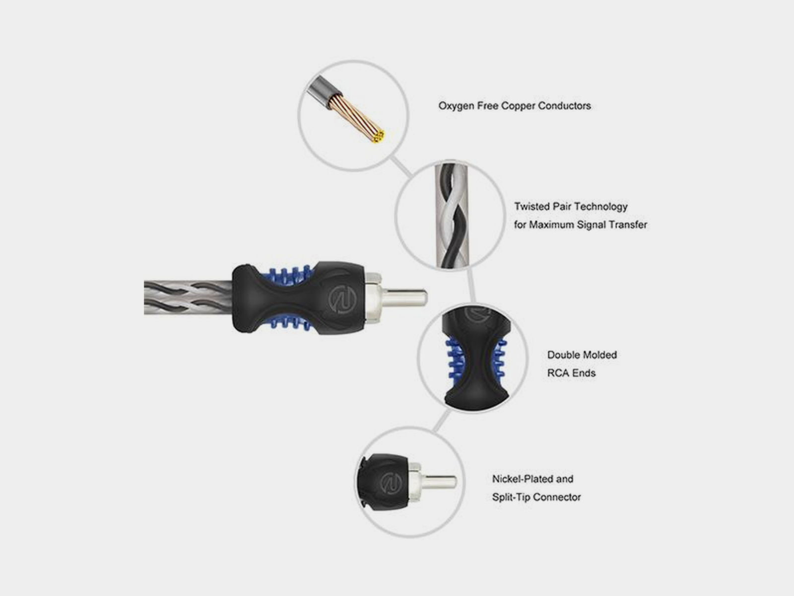 Recoil Echo OFC Cinch Kabel Y-Kabel (f)/(f)>(m) 30cm