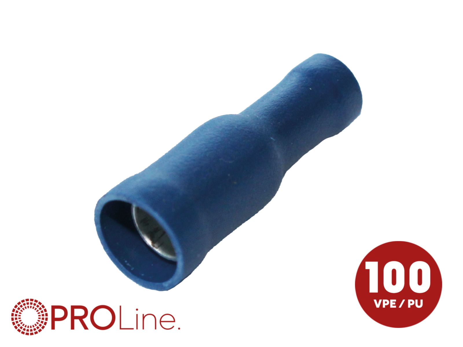 Rundsteckhülse 1,5mm²-2,5mm²/4,9mm blau EE 100 Stück