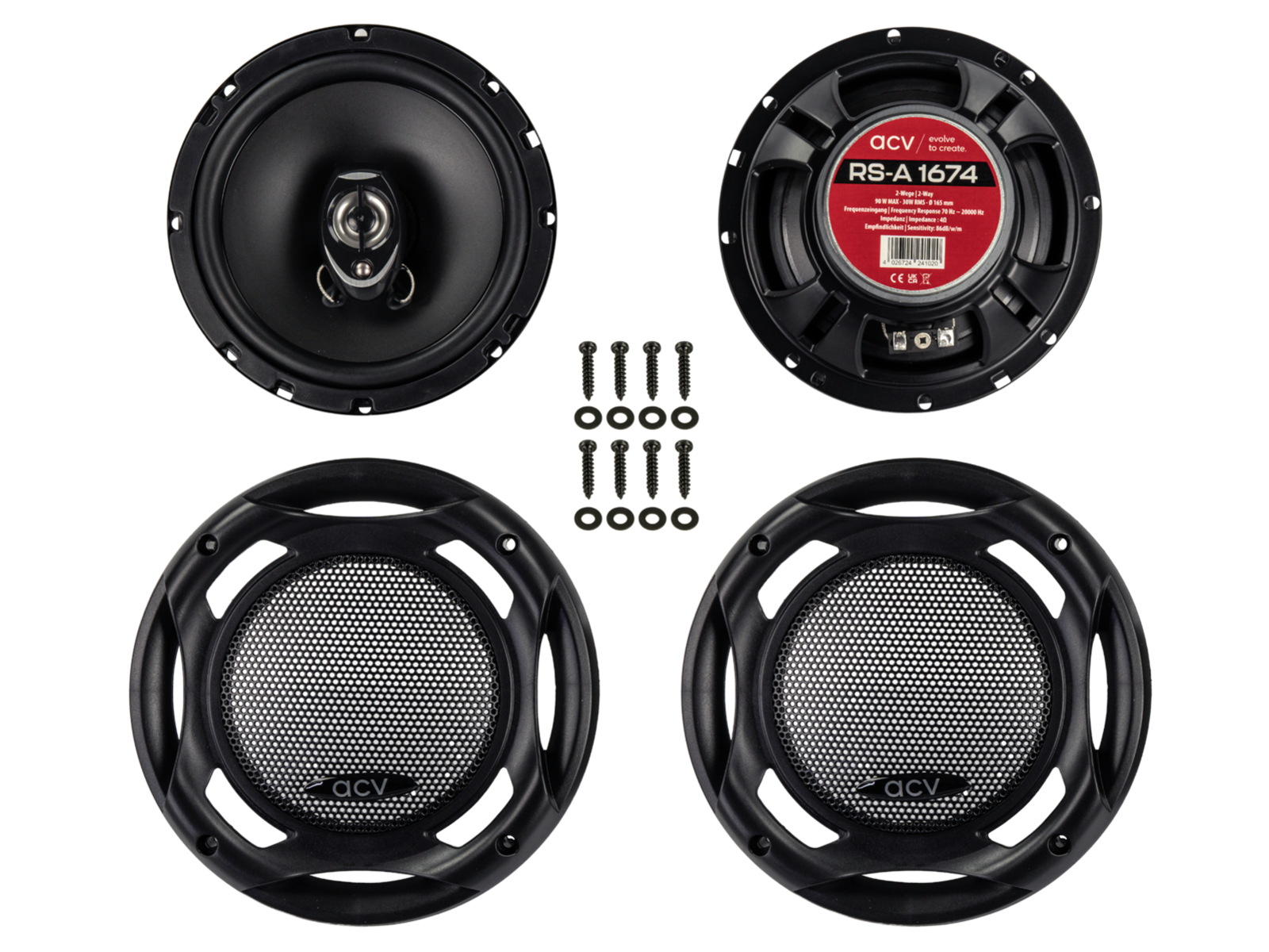 Lautsprecher Coaxial 2-Wege 165mm 30W/90W max.