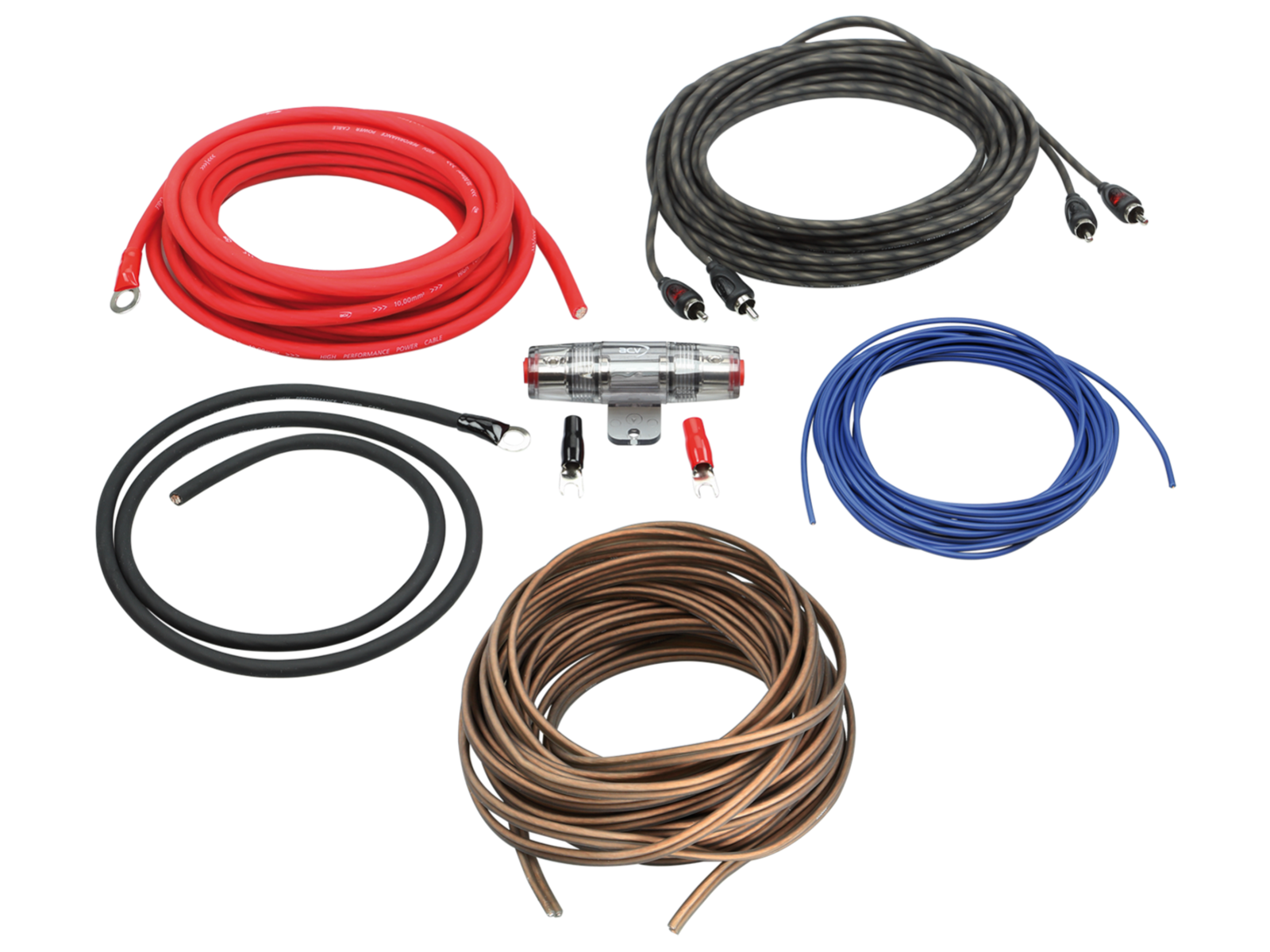 Kabel Kit Endstufe Stromkabel 10mm² Lautsprecherkabel 1.5mm