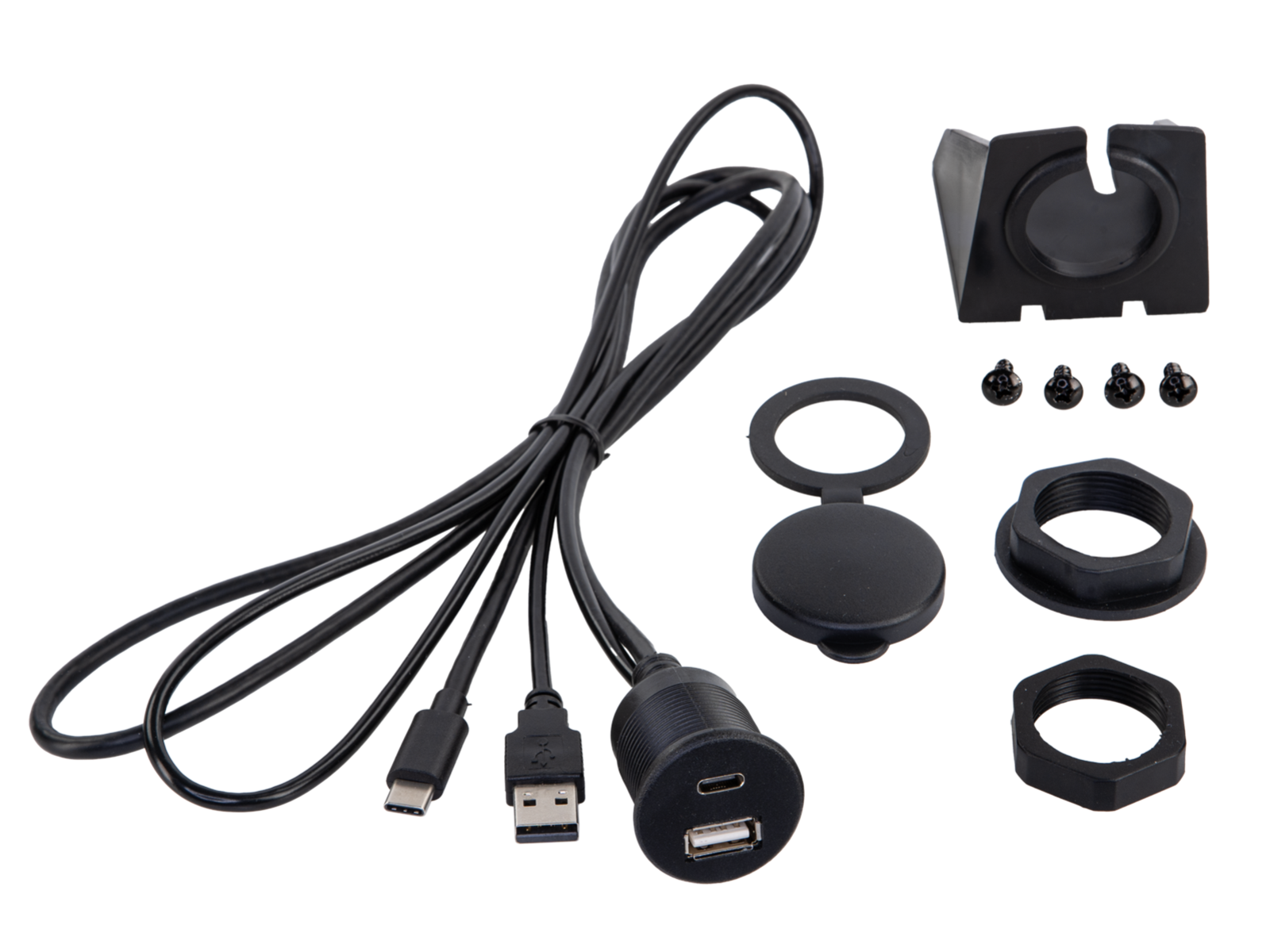 USB Einbaubuchse/Aufbaugehäuse USB-A/USB-C lose