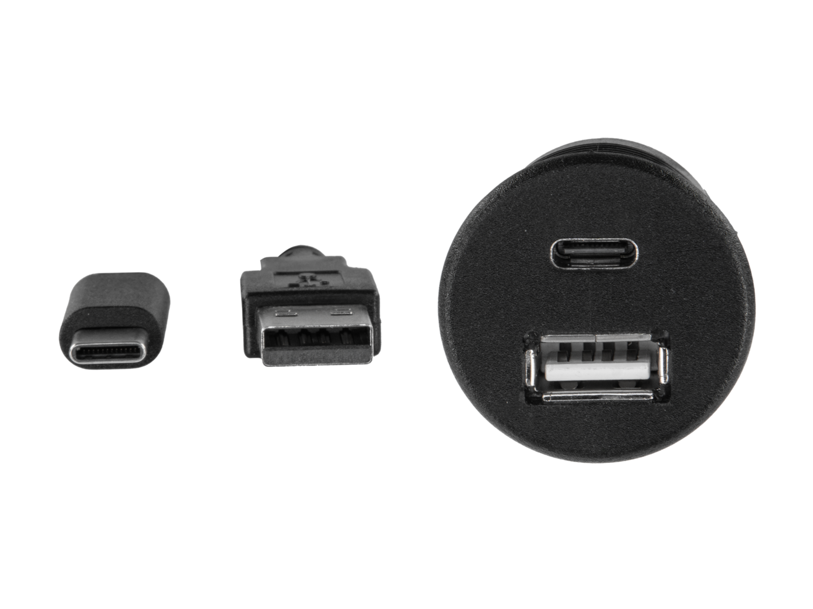 USB Einbaubuchse/Aufbaugehäuse USB-A/USB-C lose