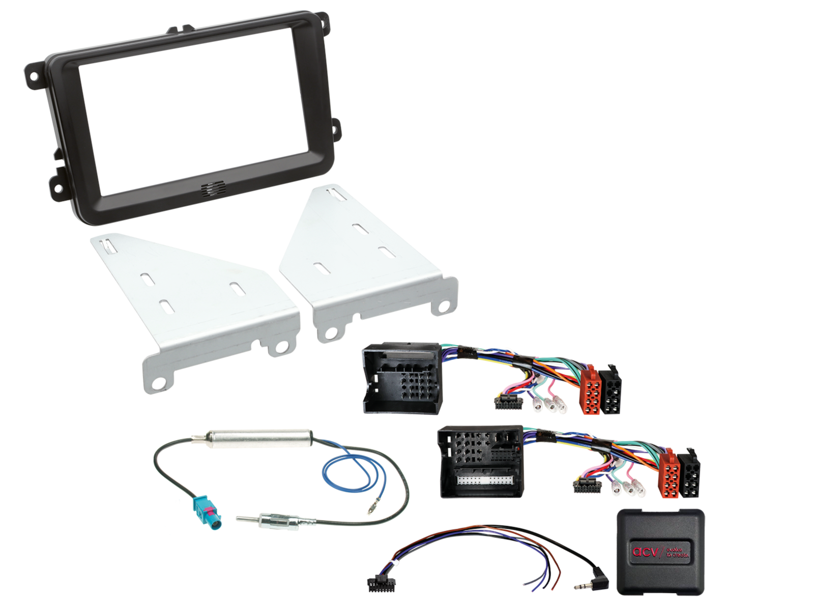 2-DIN Kit Seat/Skoda/VW 40Pin/52Pin Quadlock LFB/Antenne