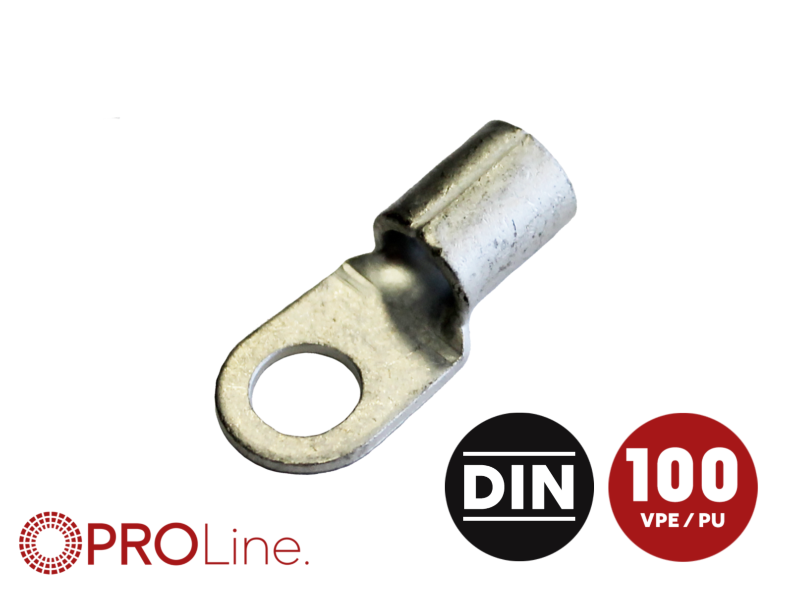 Ringkabelschuh 16mm²/6,5mm M6 unisoliert 100 Stück