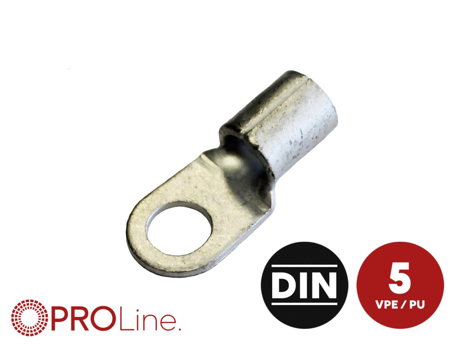 Ringkabelschuh 16mm²/6,5mm M6 unisoliert 5 Stück