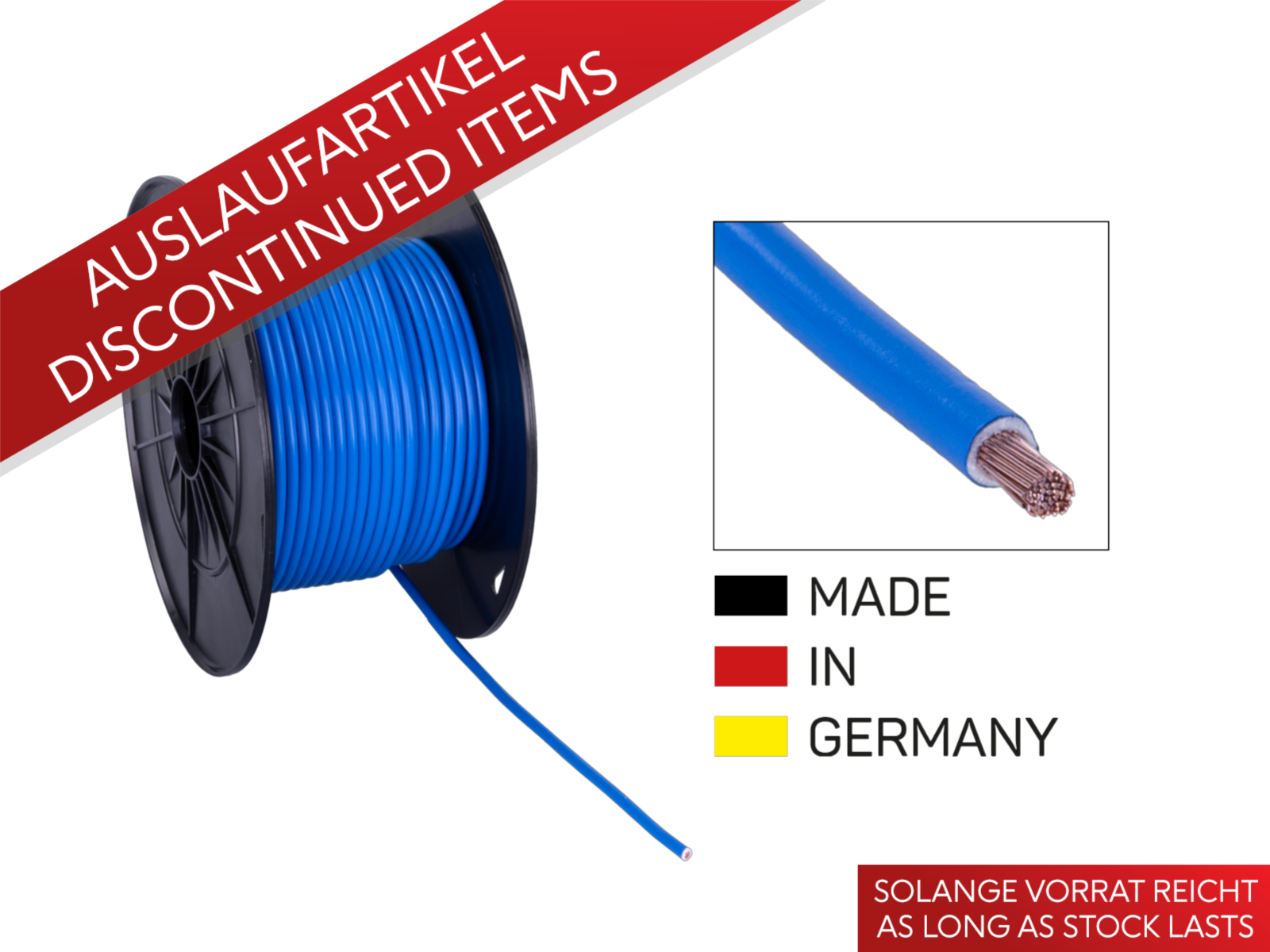Stromkabel FLY 4,00 mm² blau Spule 50 m