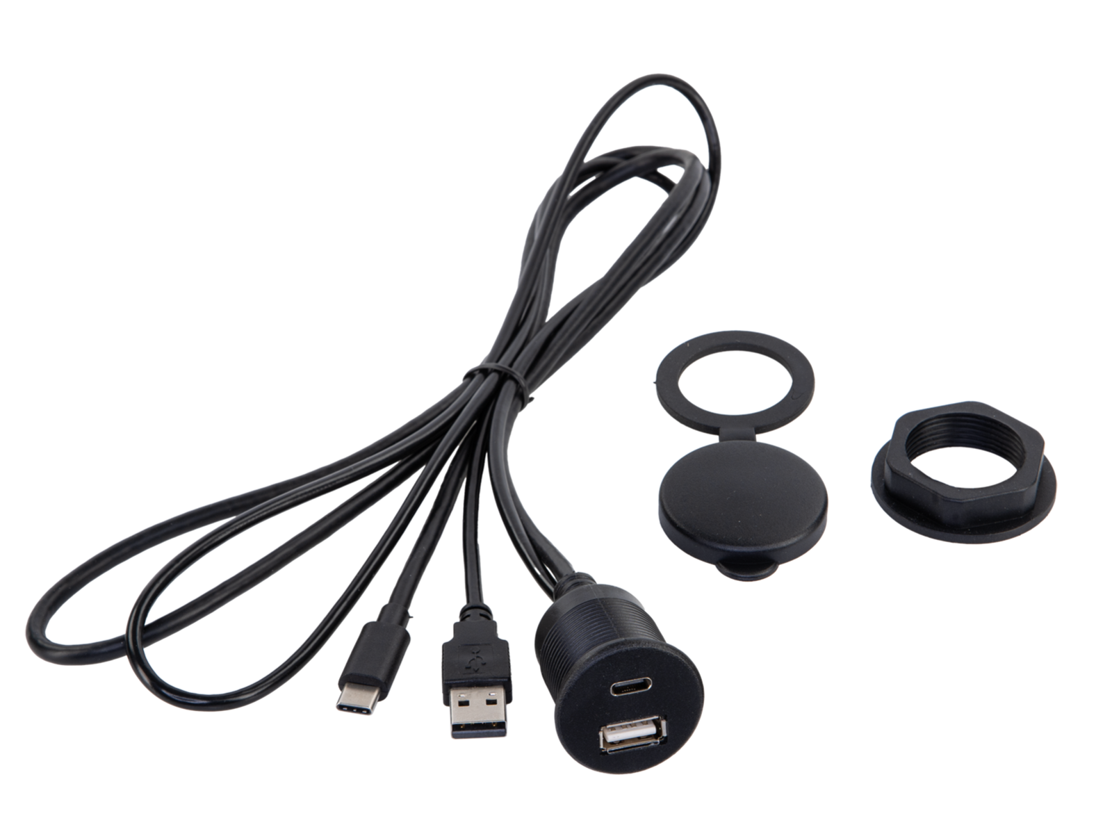 USB Einbaubuchse USB-A/USB-C lose