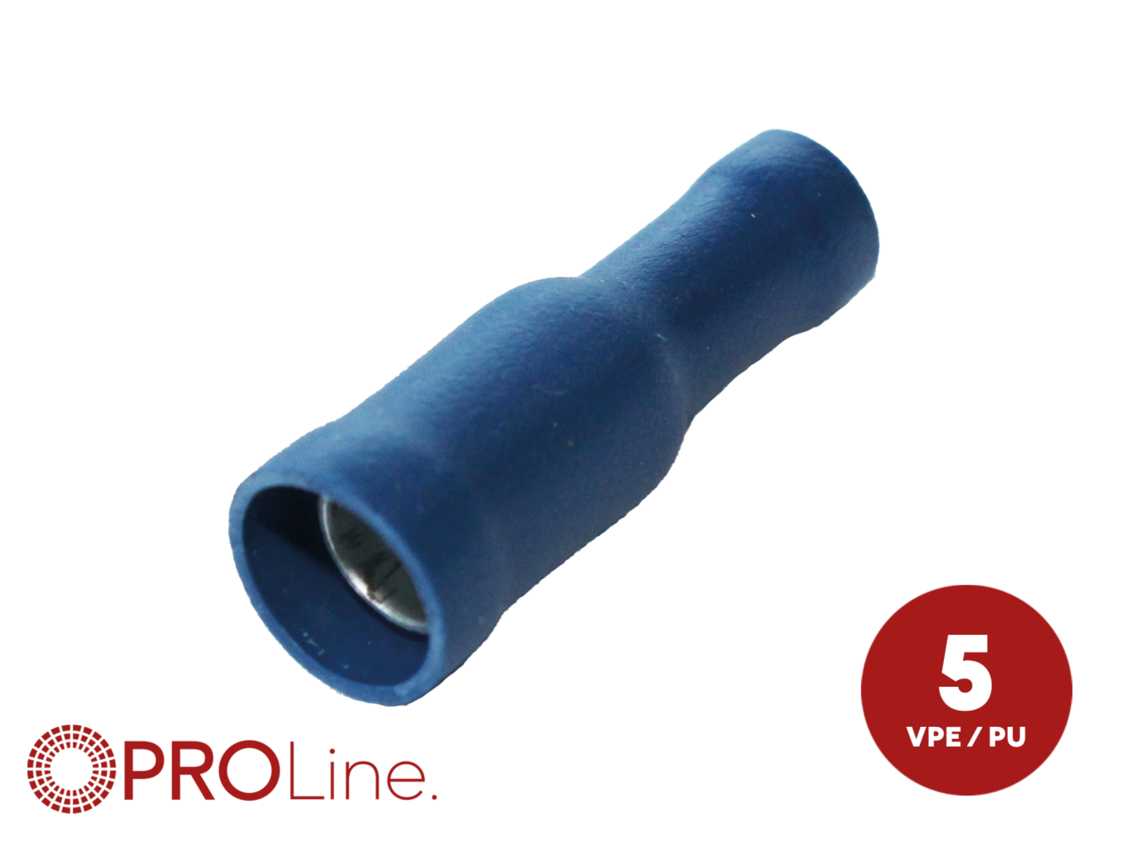 Rundsteckhülse 1,5mm²-2,5mm²/4,9mm blau ST 5 Stück