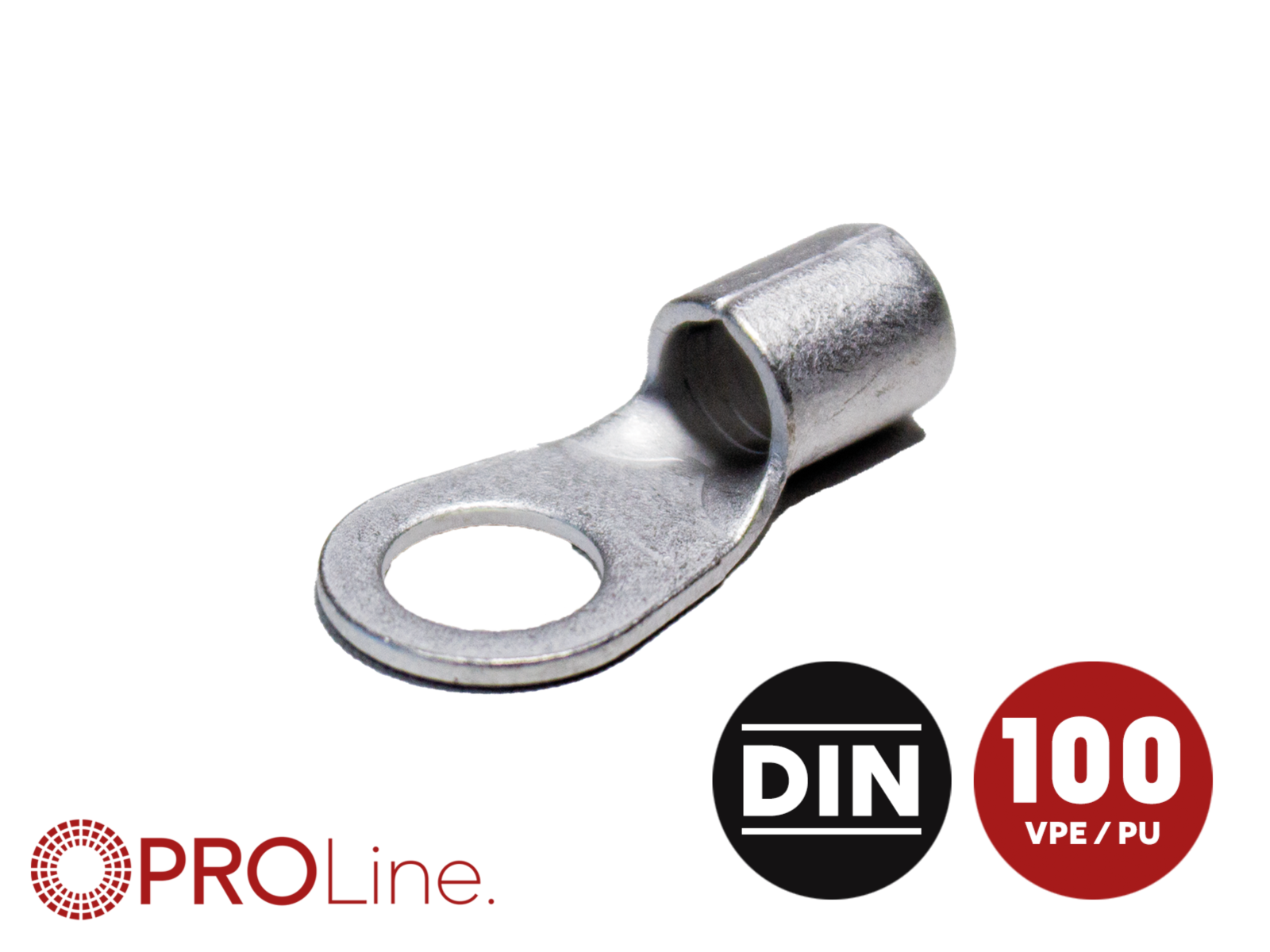 Ringkabelschuh 16mm²/8,4mm M8 unisoliert 100 Stück