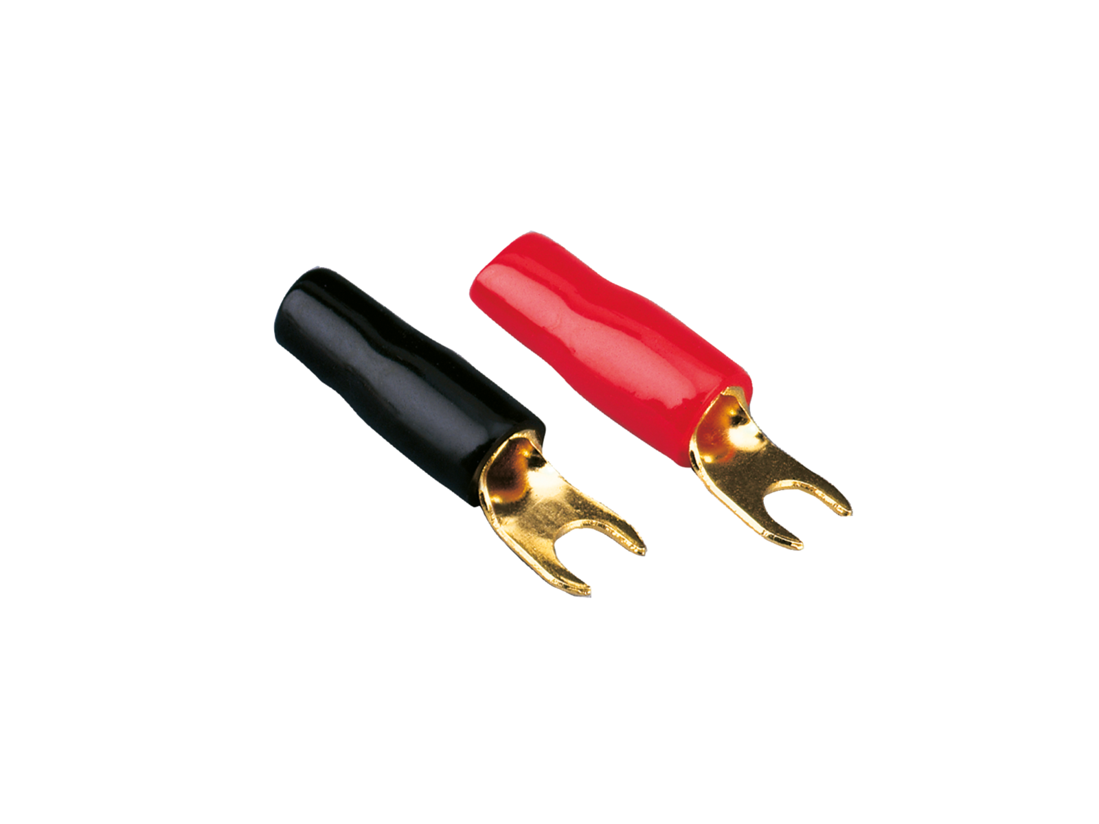 Ringgabeln 4 mm²  4 x rot / 4 x schwarz