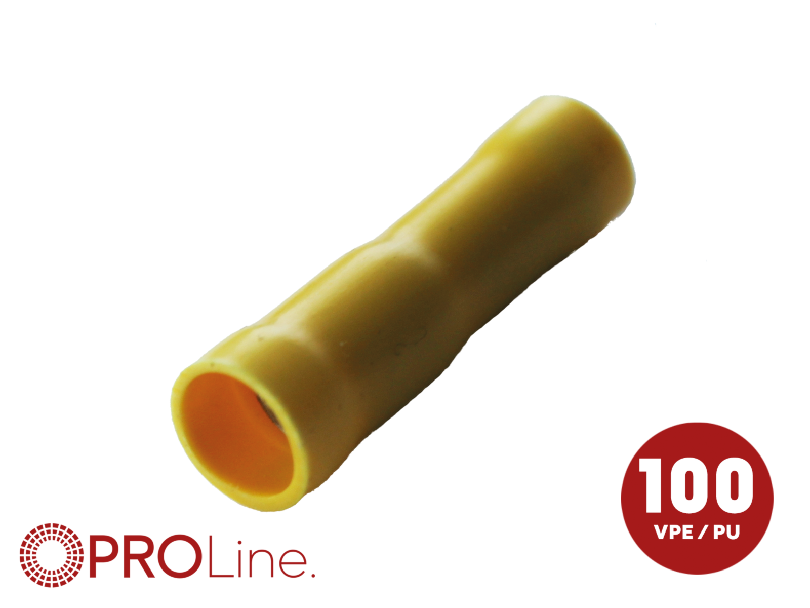 Rundsteckhülse 4,0mm²-6,0mm²/4,9mm gelb ST 100 Stück