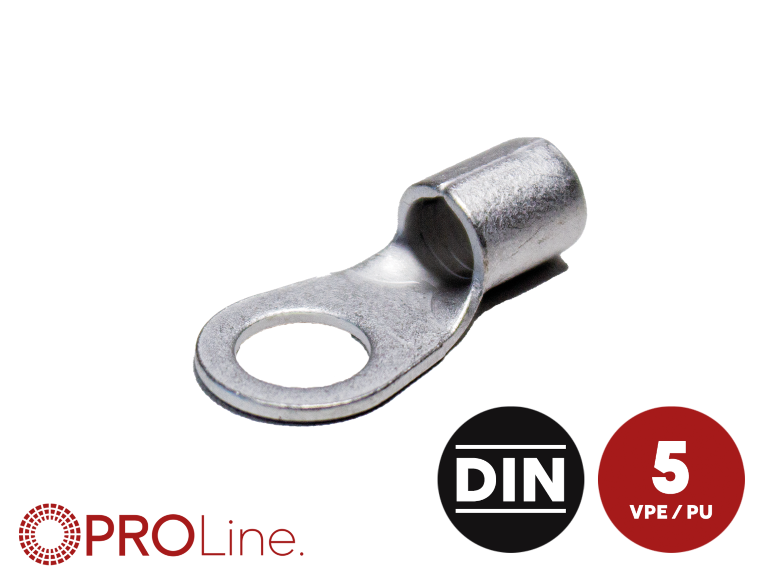 Ringkabelschuh 16mm²/8,4mm M8 unisoliert 5 Stück
