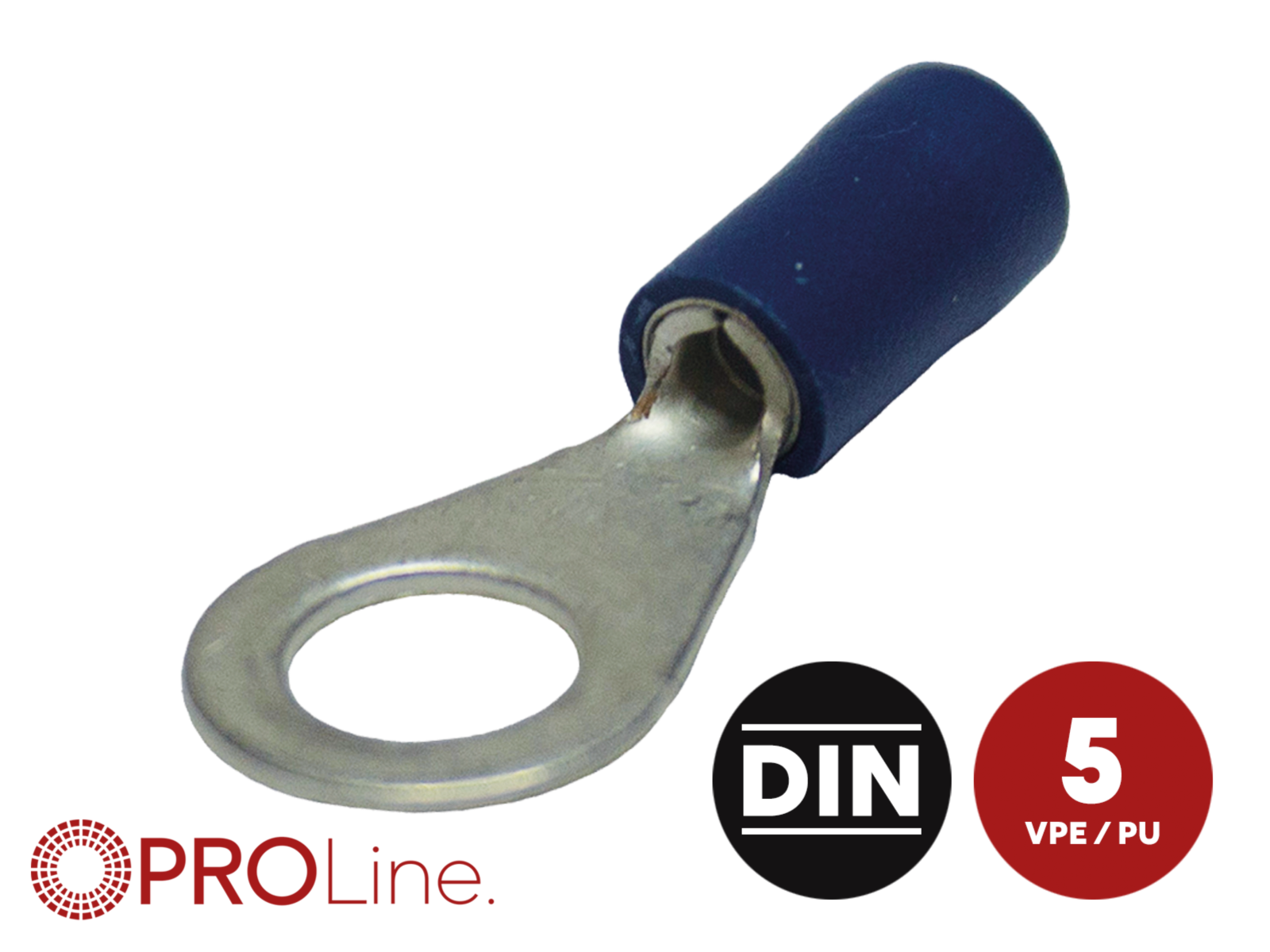 Ringkabelschuh 1,5mm²-2,5mm²/6,5mm blau EE 5 Stück