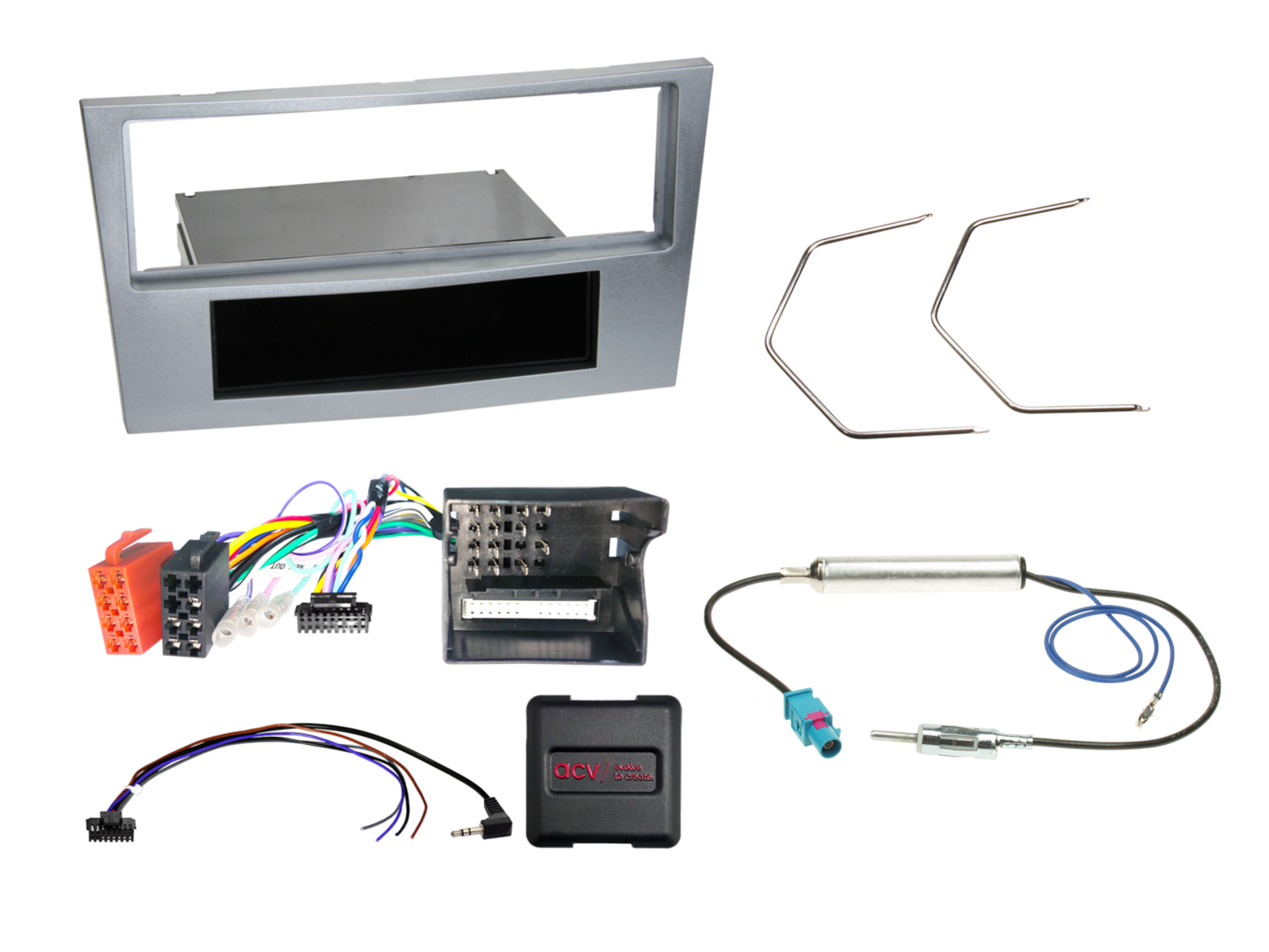 1-DIN Kit mit Fach Opel matt-chrom CAN Bus LFB/Antenne