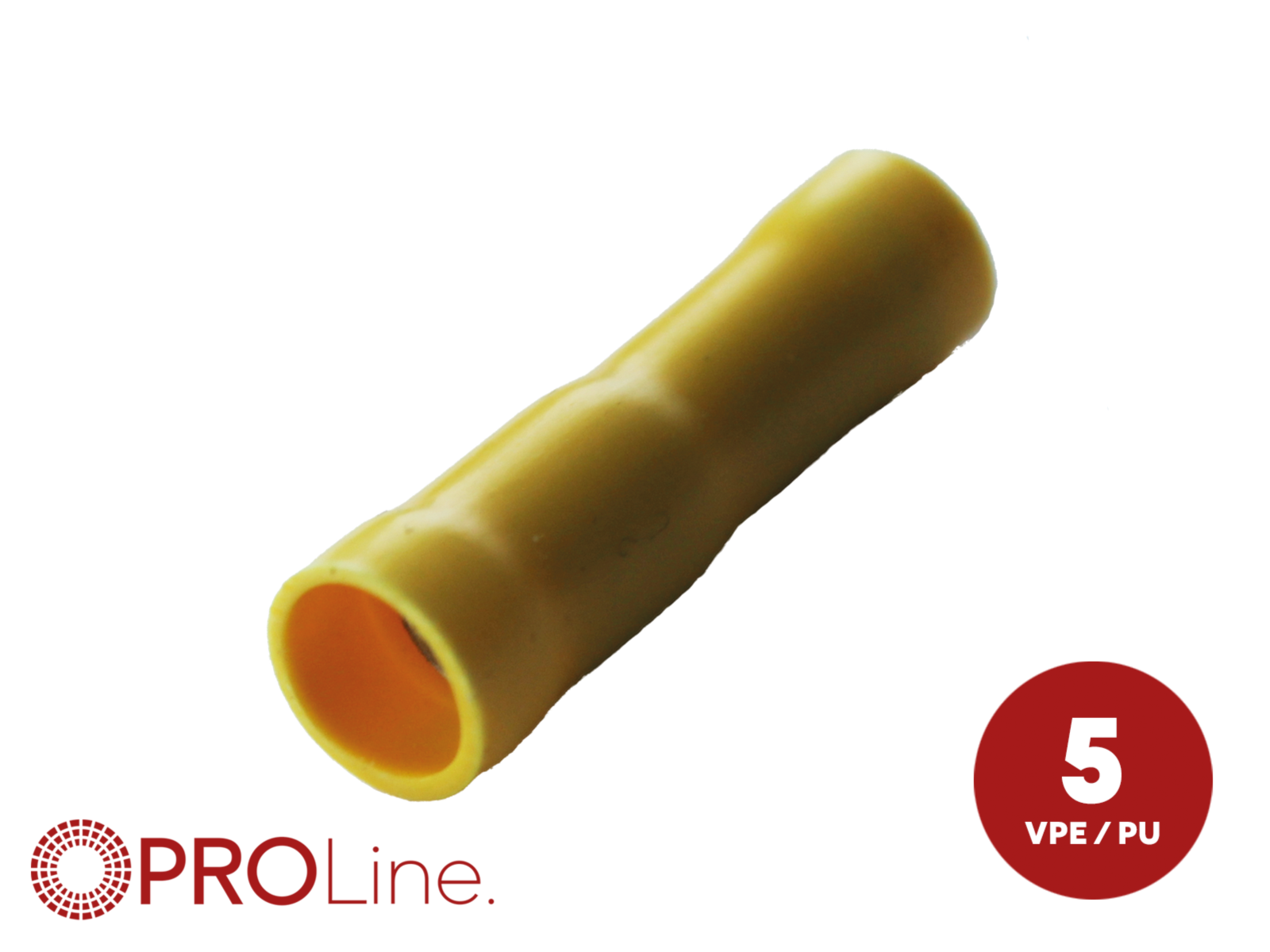 Rundsteckhülse 4,0mm²-6,0mm²/4,9mm gelb ST 5 Stück
