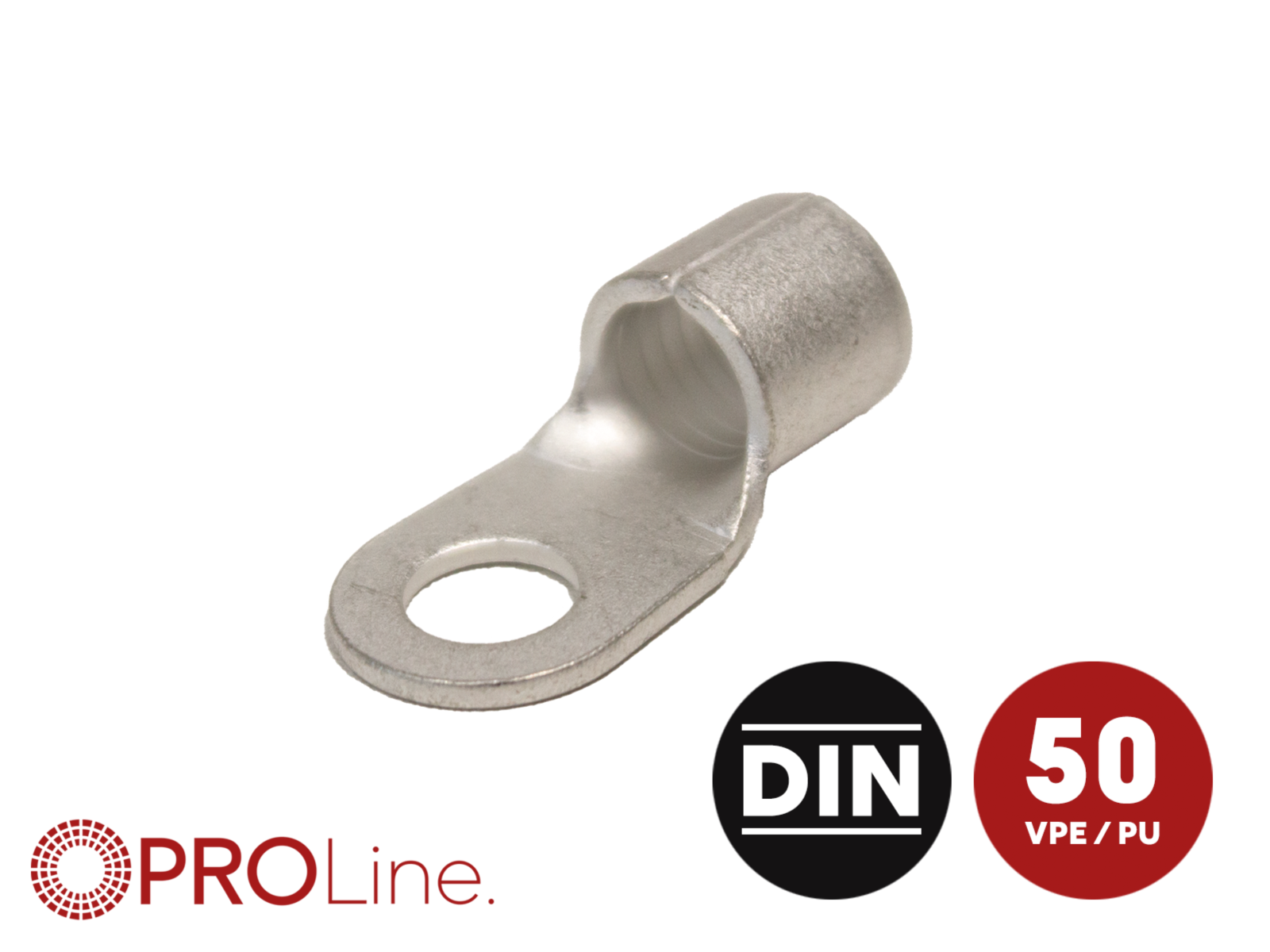 Ringkabelschuh 35mm²/8,4mm M8 unisoliert 50 Stück