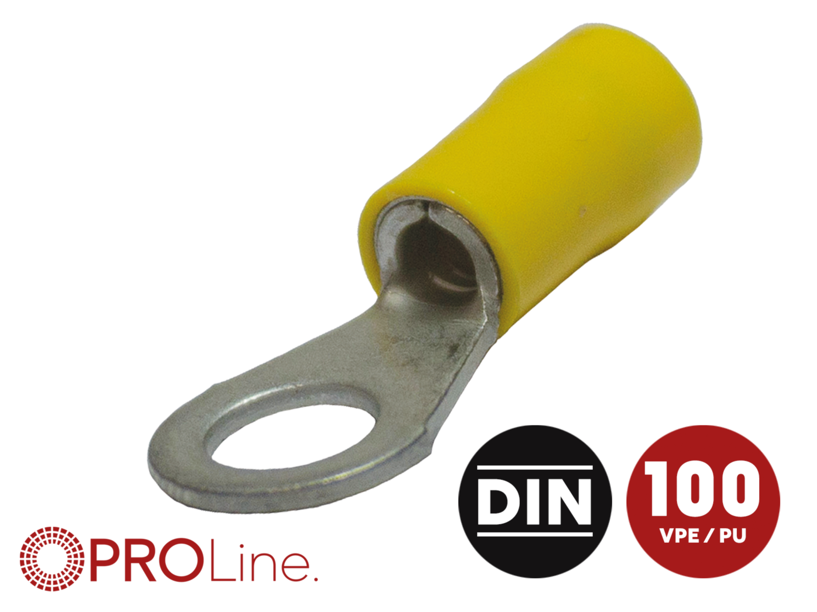Ringkabelschuh 4,0mm²-6,0mm²/6,5mm gelb EE 100 Stück