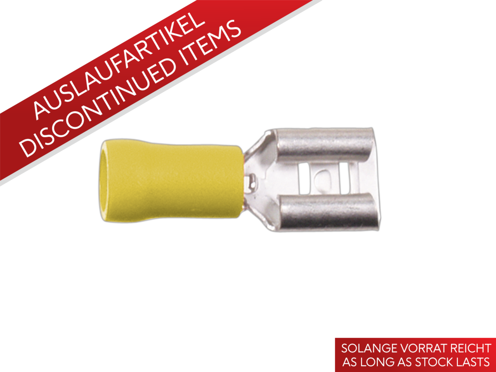 Flachsteckhülse(f) 4,0mm²-6,0mm²/6,3mm gelb 100 Stück