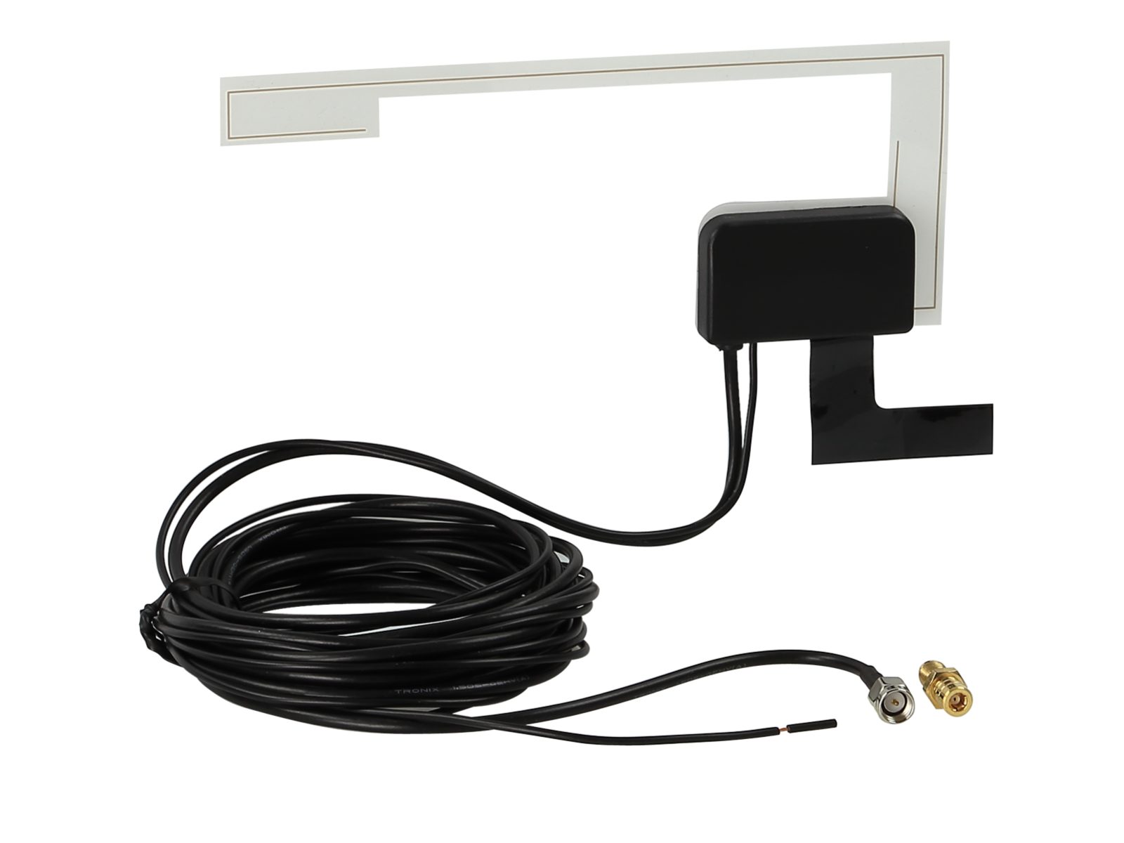 Glasklebeantenne DAB/DAB+ SMA(m)/SMB(f) 12V extern lose