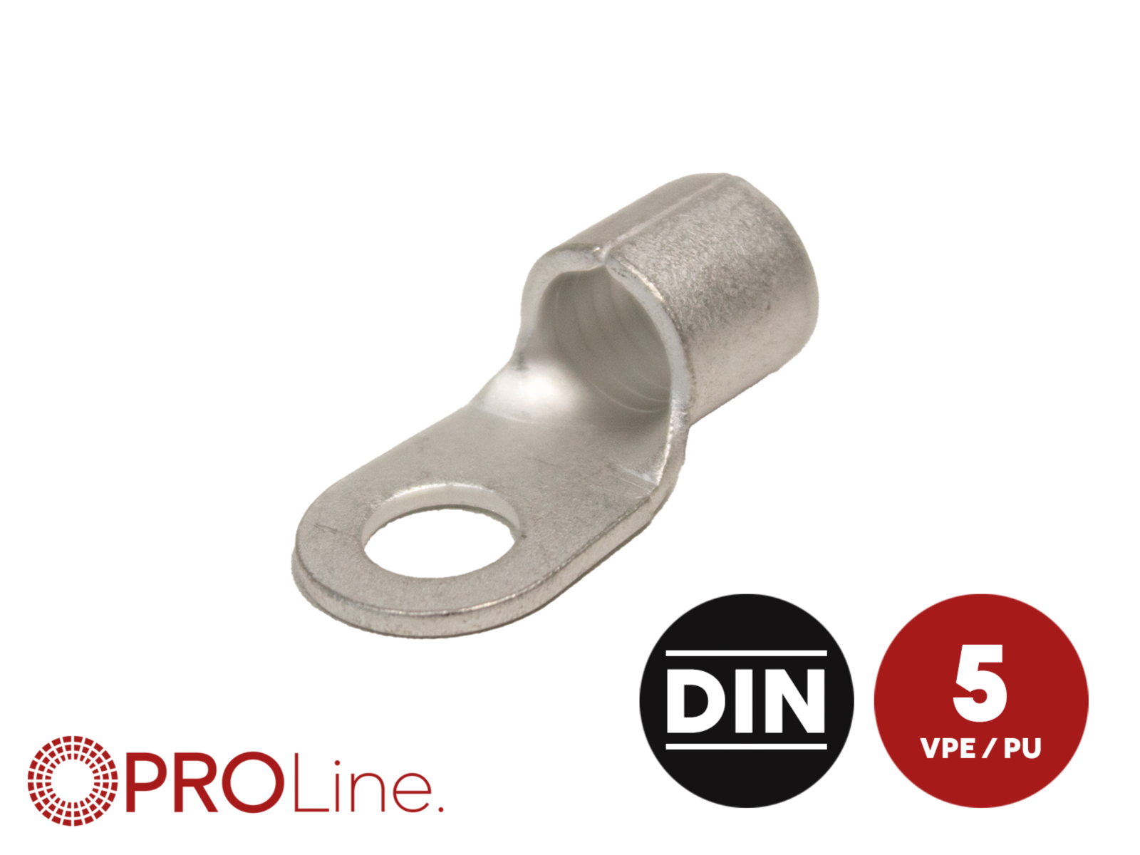 Ringkabelschuh 35mm²/8,4mm M8 unisoliert 5 Stück