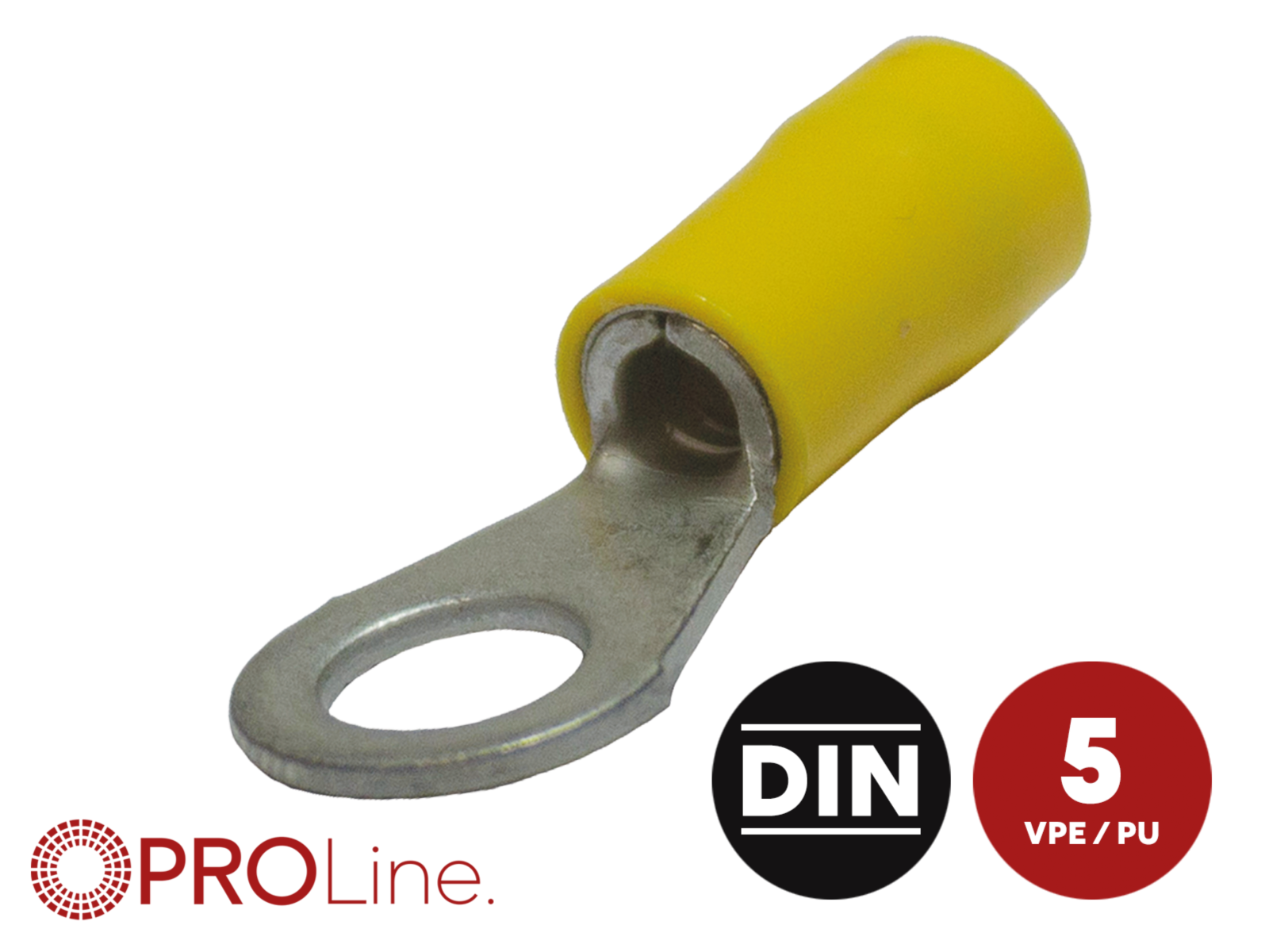 Ringkabelschuh 4,0mm²-6,0mm²/6,5mm gelb EE 5 Stück