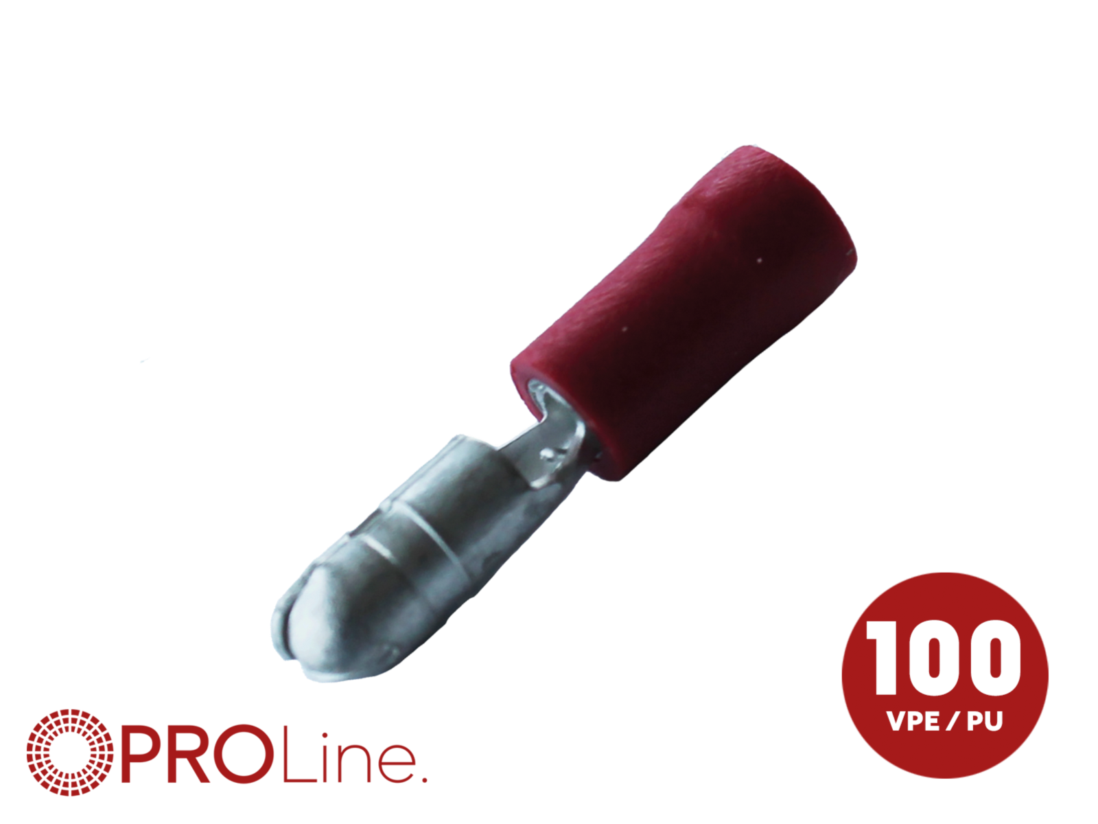 Rundstecker 0,5mm²-1.5mm²/4,0mm rot 100 ST Stück