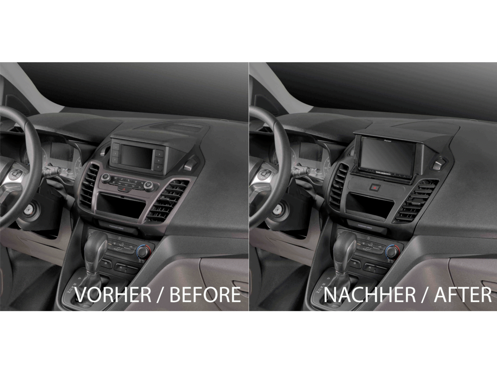 2-DIN Radioblende Ford Tourneo Connect/Transit Connect