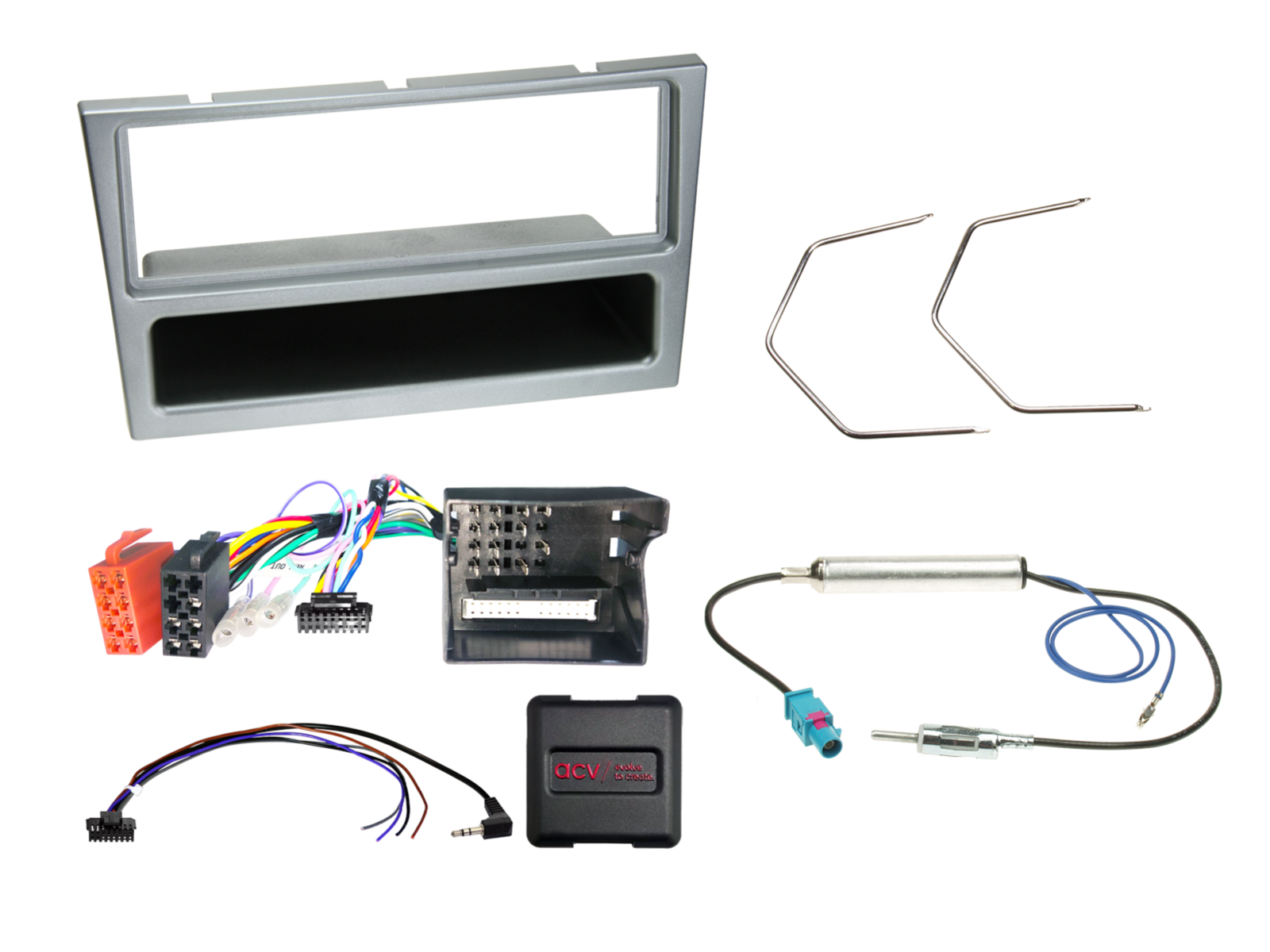 1-DIN Kit mit Fach Opel matt-chrom LFB CAN Bus/Antenne