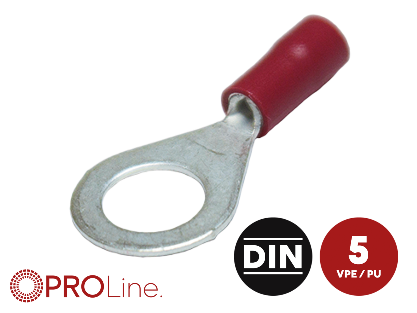 Ringkabelschuh 0,5mm²-1,5mm²/8,4mm rot EE 5 Stück