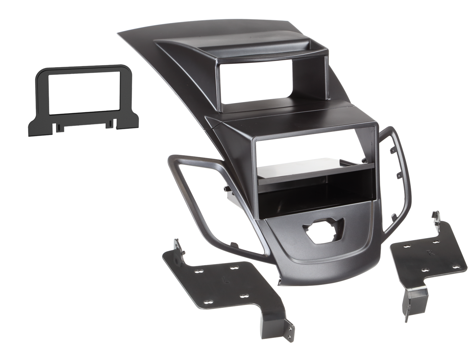 2-DIN Radioblende mit Fach Ford Fiesta mit Display schwarz