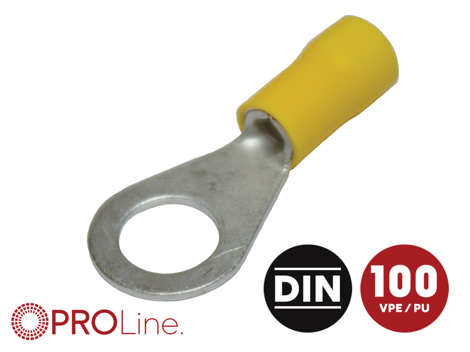 Ringkabelschuh 4,0mm²-6,0mm²/8,4mm gelb EE 100 Stück