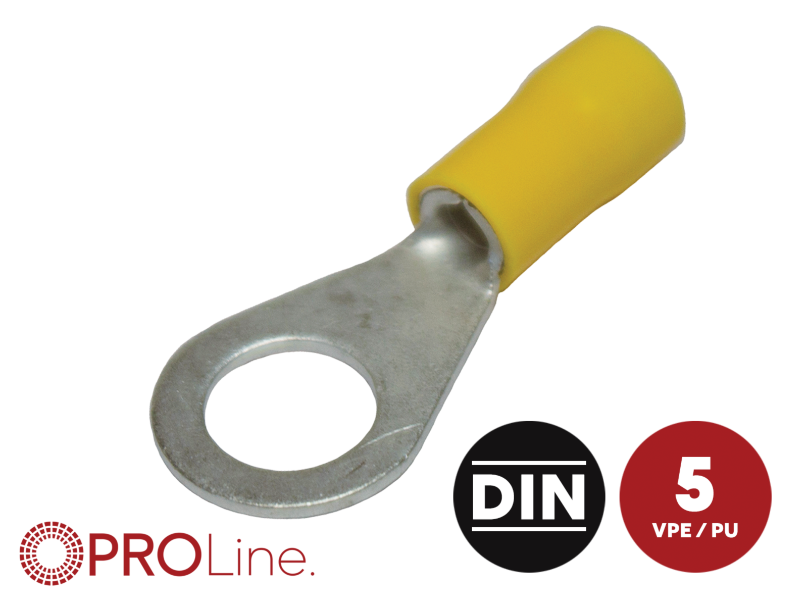 Ringkabelschuh 4,0mm²-6,0mm²/8,4mm gelb EE 5 Stück