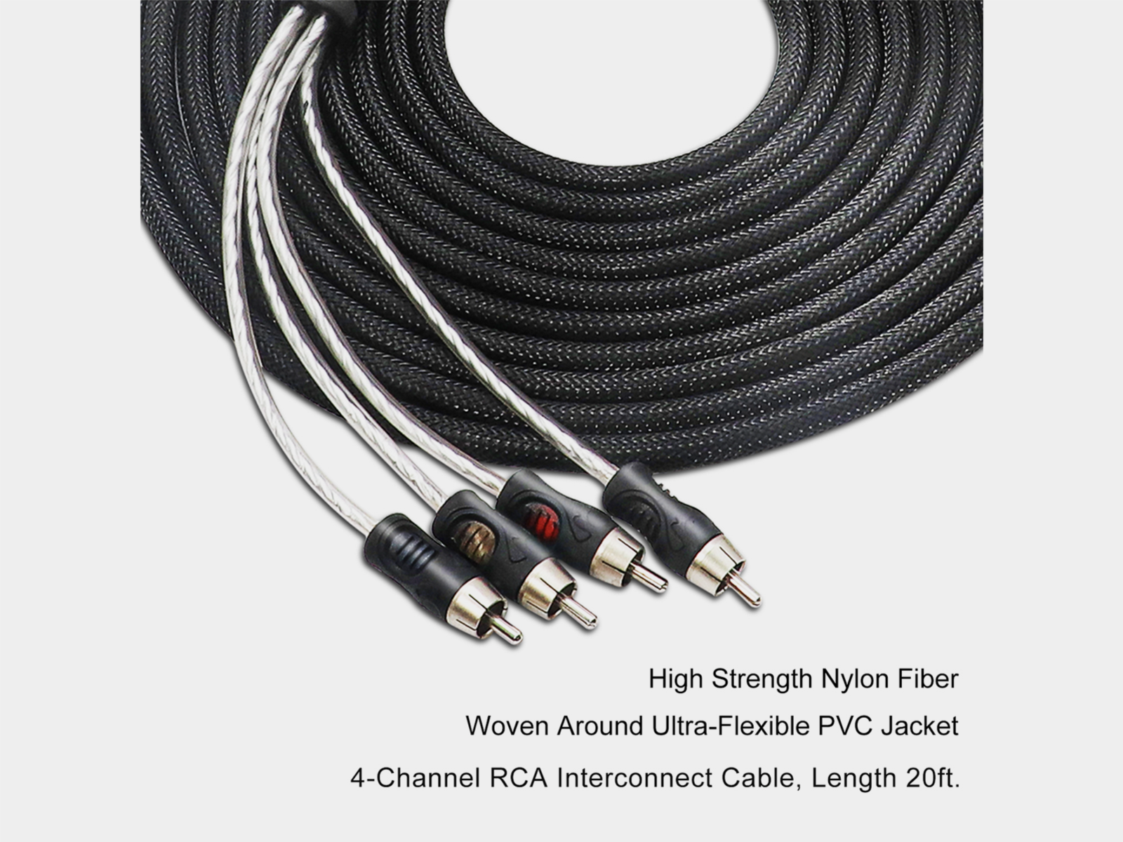 Recoil Premium OFC Cinch Kabel 4 Kanal 600cm