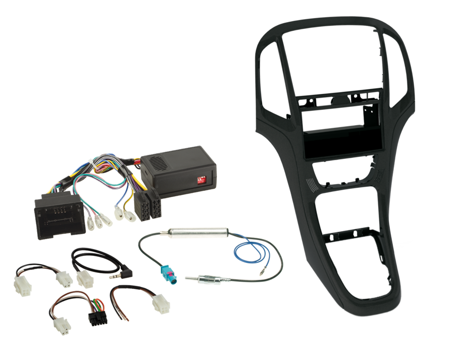 2-DIN Kit mit Fach Opel Astra J 2009-2018 perl schwarz LFB