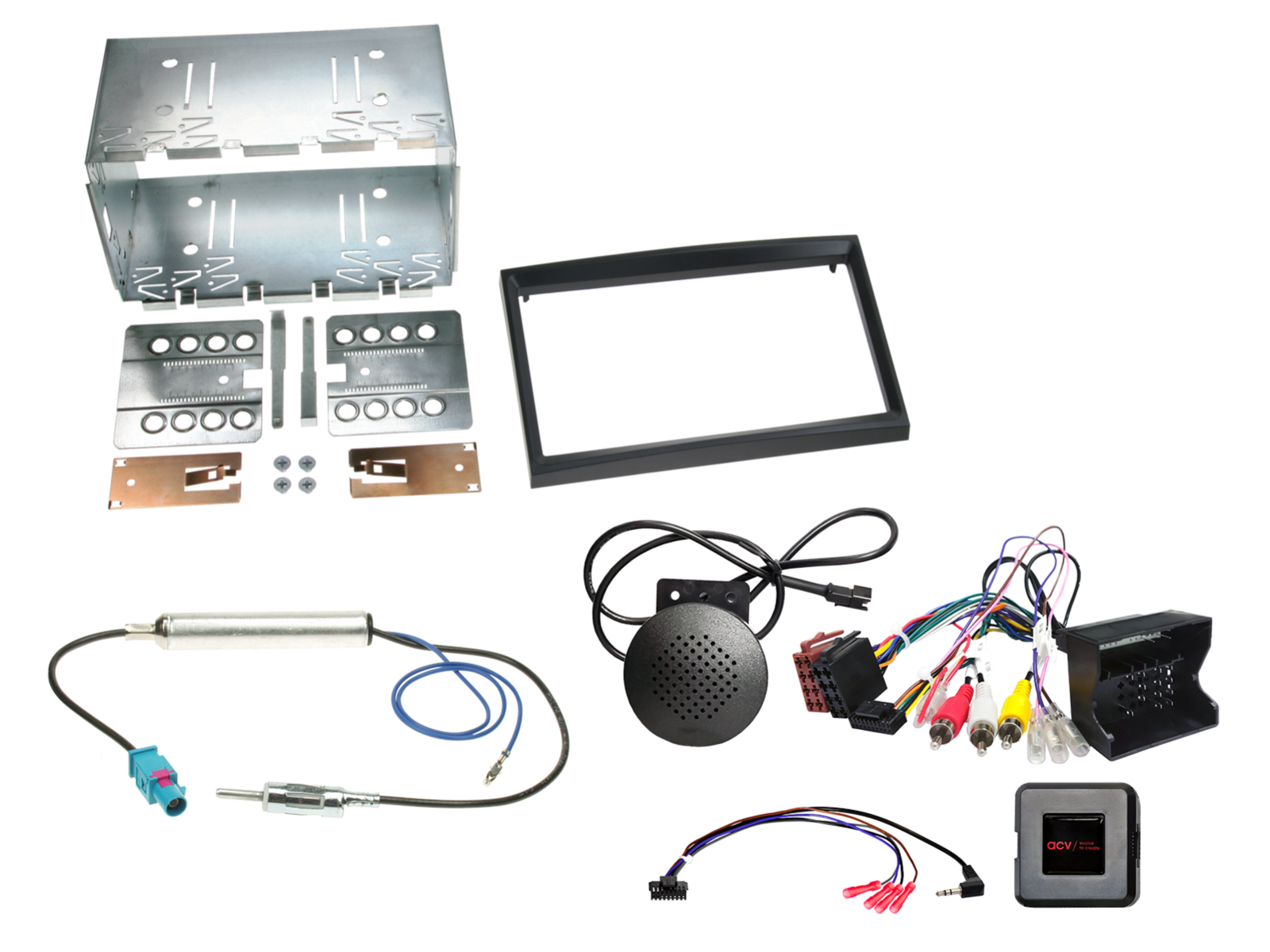 2-DIN Kit Citroen/Fiat/Peugeot RD4 Gerät LFB/Antenne/PDC