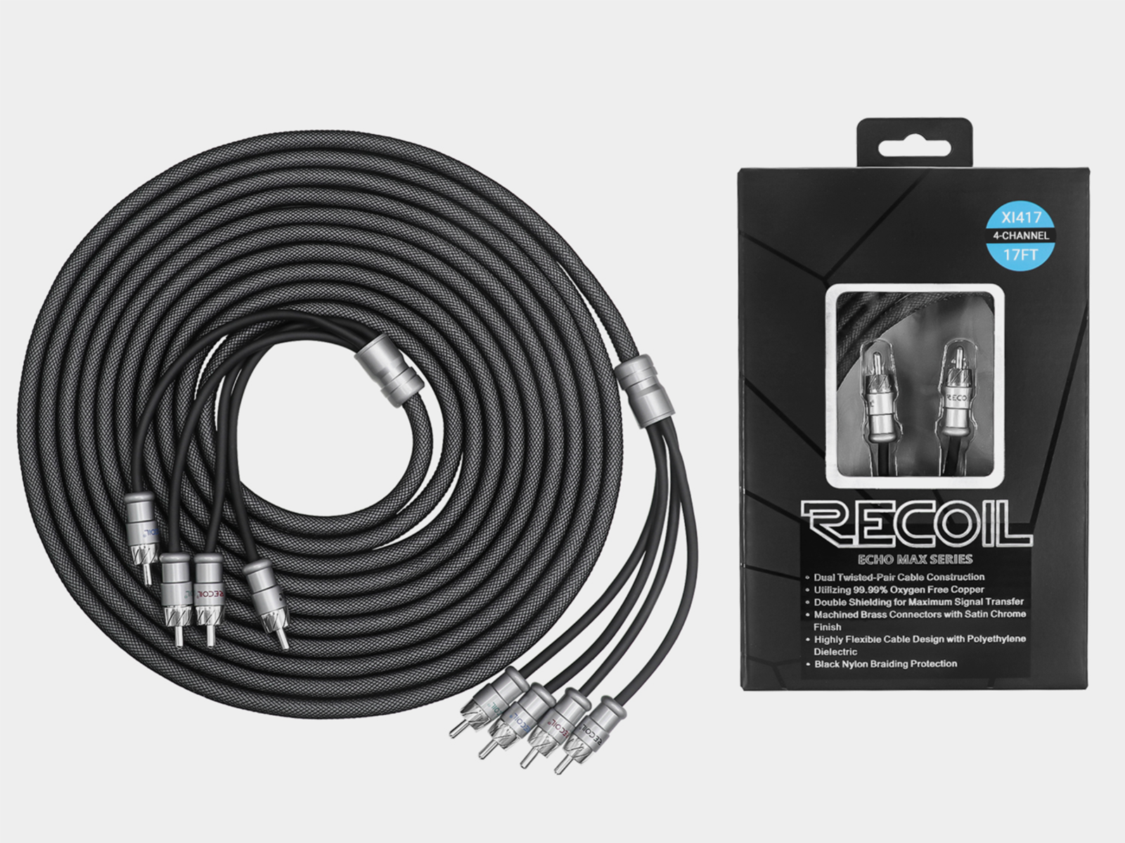 Recoil Echo Max Premium OFC Cinch Kabel 4 Kanal 510cm