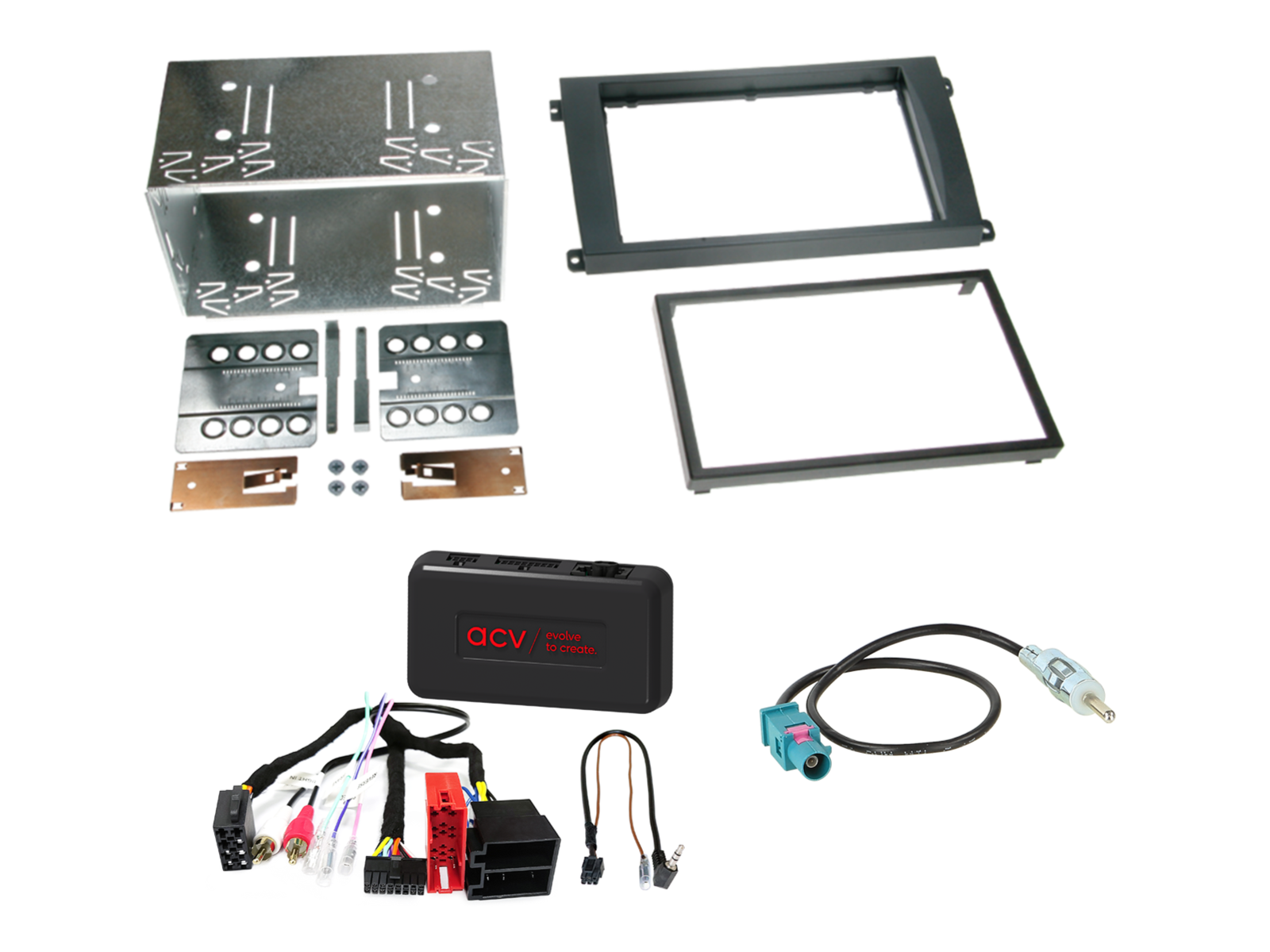 2-DIN Kit Porsche Cayenne(9PA/955) 2002-2006 LFB/Antenne/Amp