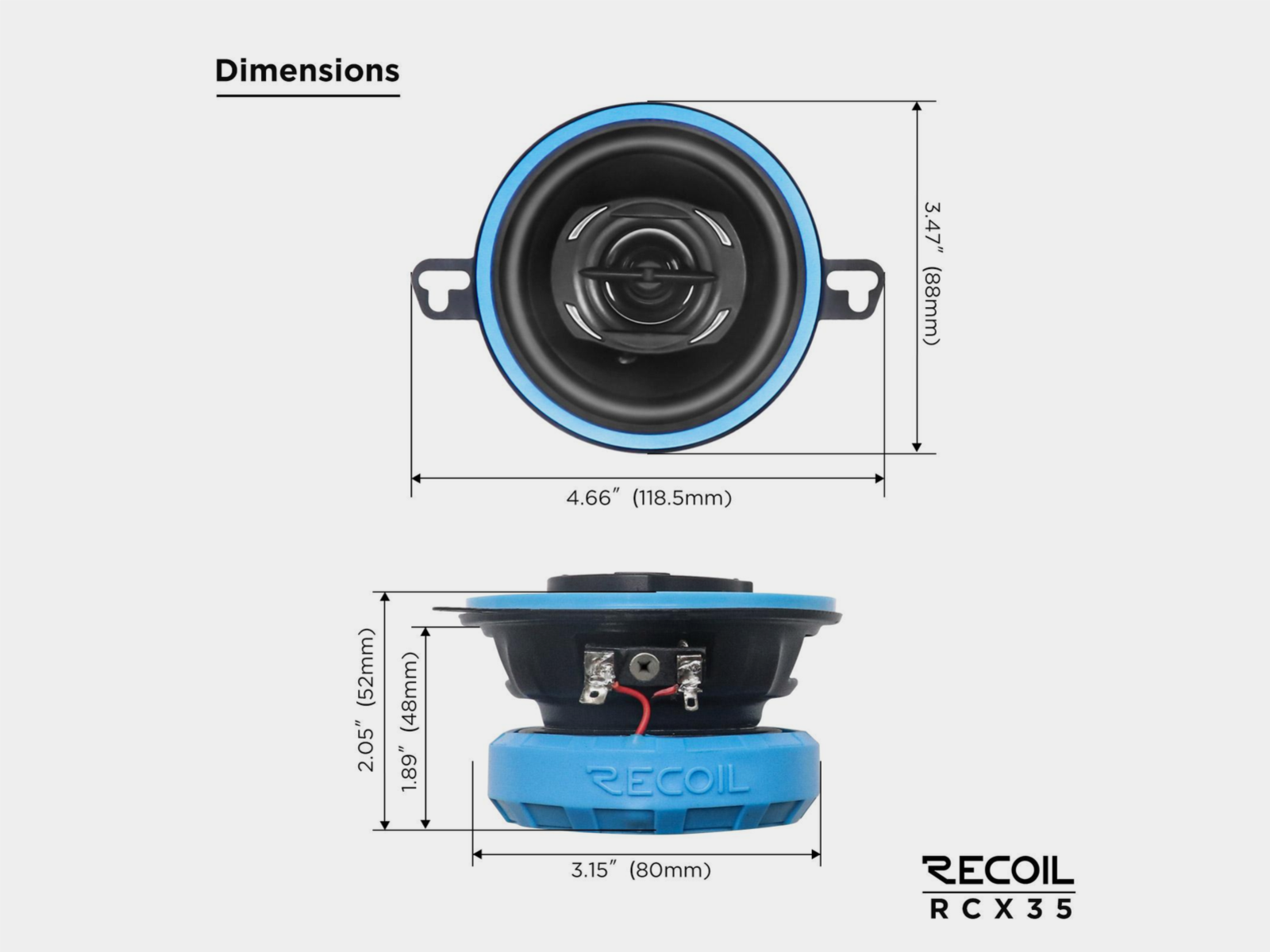 Lautsprecher Coaxial Recoil Echo 2-Wege 85mm/20W RMS