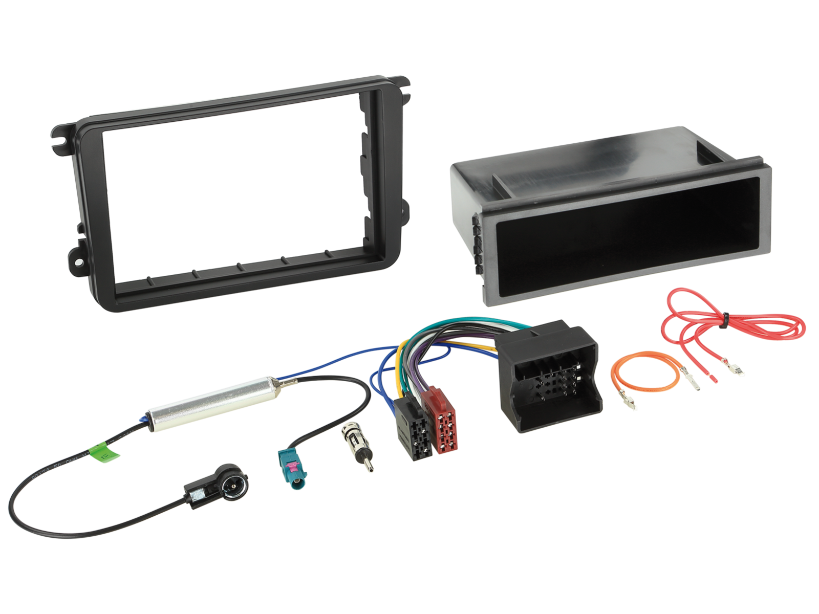 2-DIN Kit mit Fach Seat/Skoda/VW passiv/Antenne