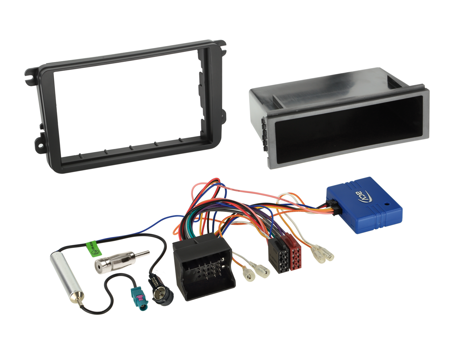 2-DIN Kit mit Fach Seat/Skoda/VW Fahrzeuge CAN/Antenne