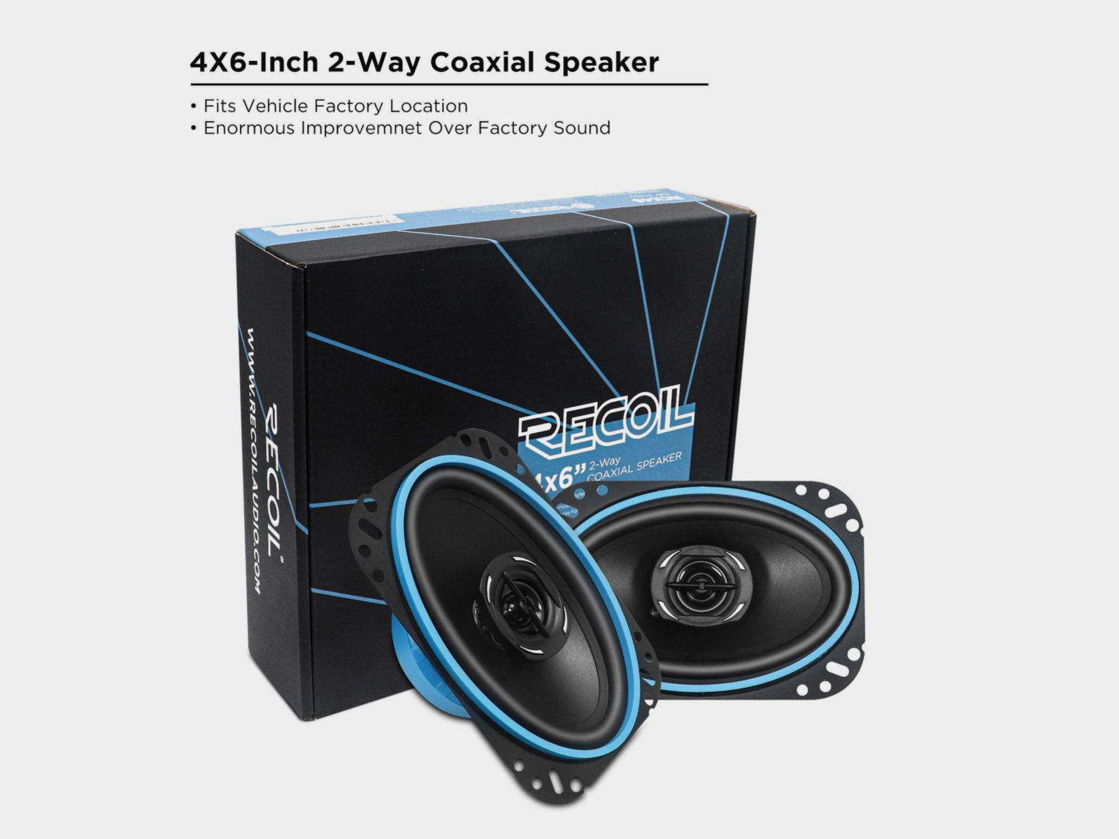Lautsprecher Coaxial Recoil Echo 2-Wege 4x6 Zoll/25W RMS