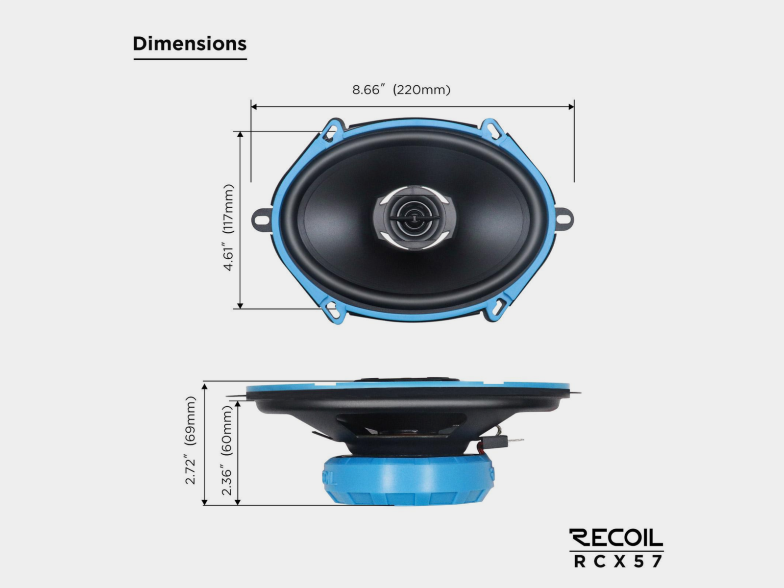 Lautsprecher Coaxial Recoil Echo 2-Wege 5x7 Zoll/50W RMS