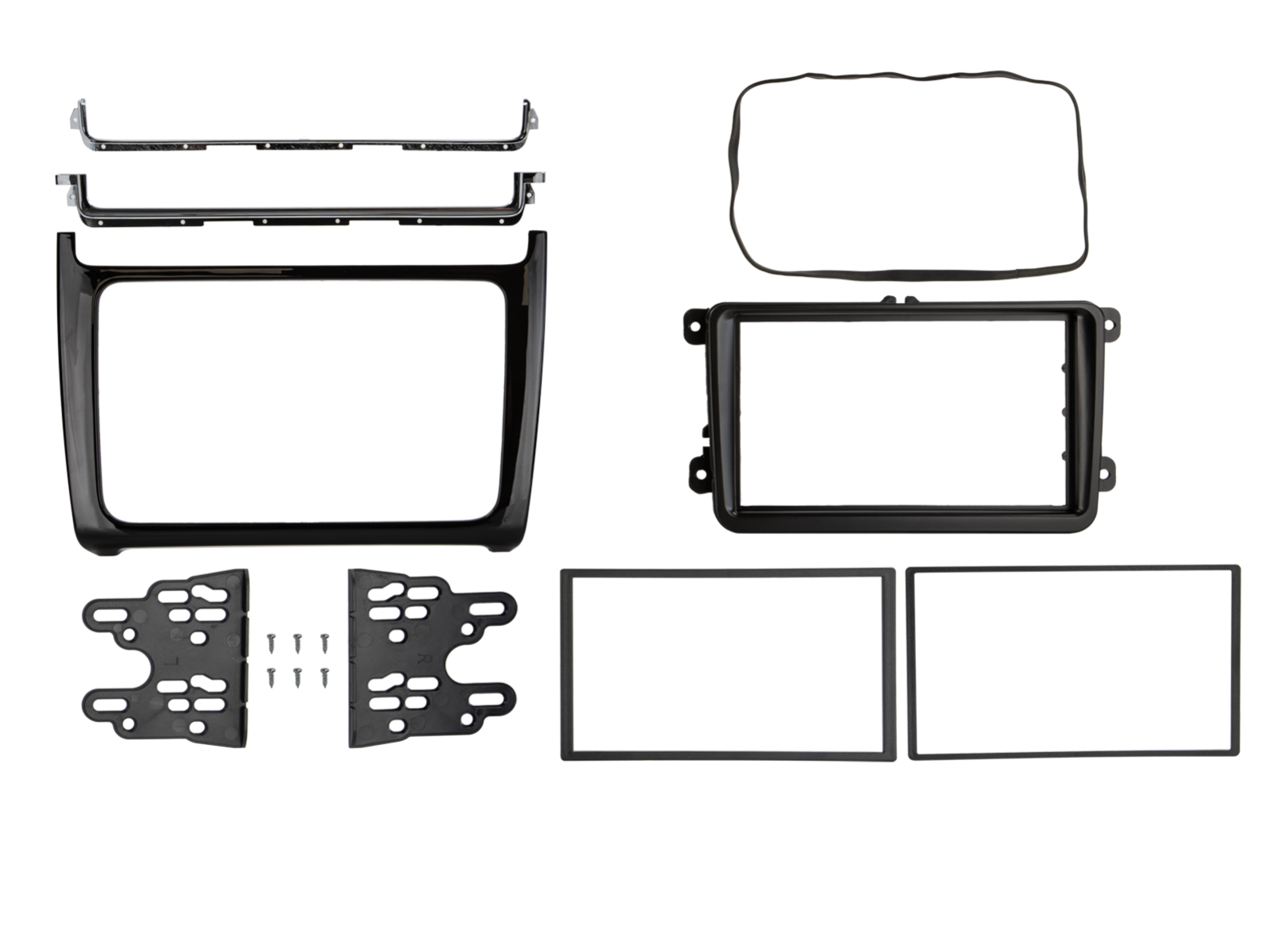 2-DIN Radioblende VW Polo 04/2014-07/2017 Klavierlack