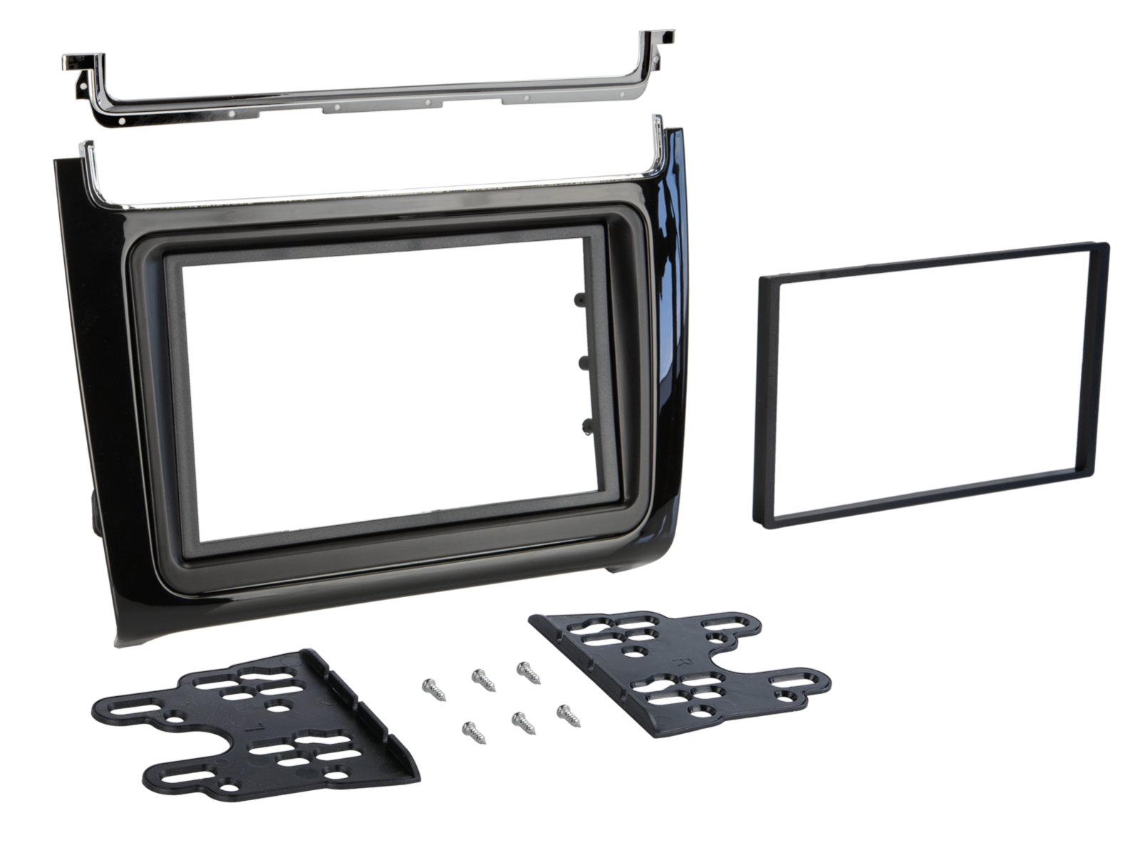 2-DIN Radioblende VW Polo 04/2014-07/2017 Klavierlack