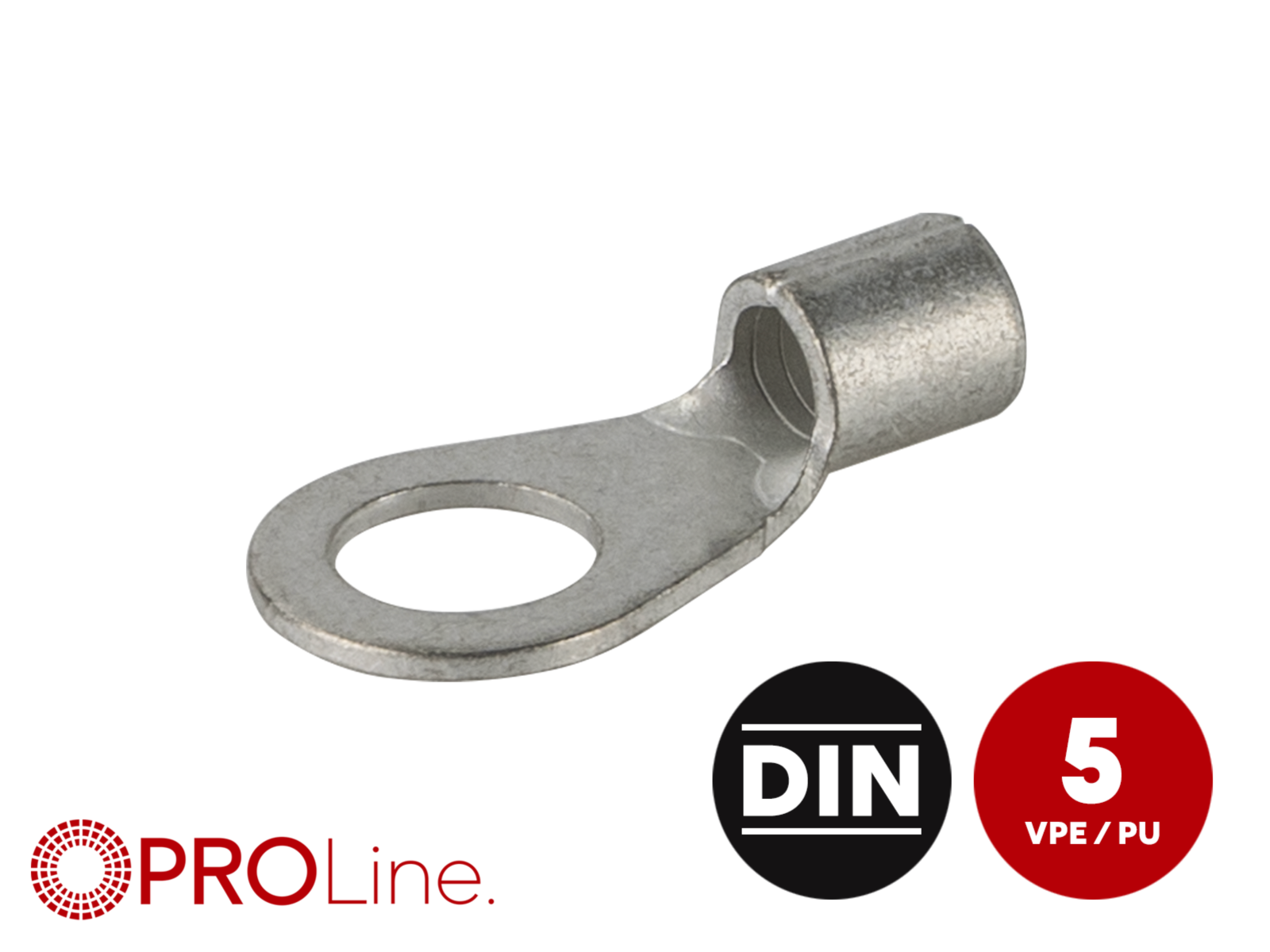 Ringkabelschuh 10mm²/6,5mm M6 unisoliert 5 Stück