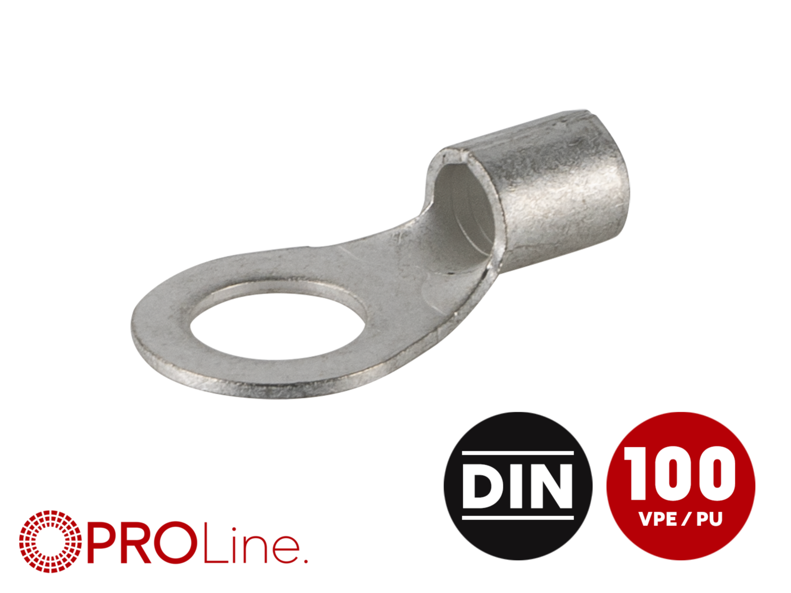 Ringkabelschuh 16mm²/10,5mm M10 unisoliert 100 Stück