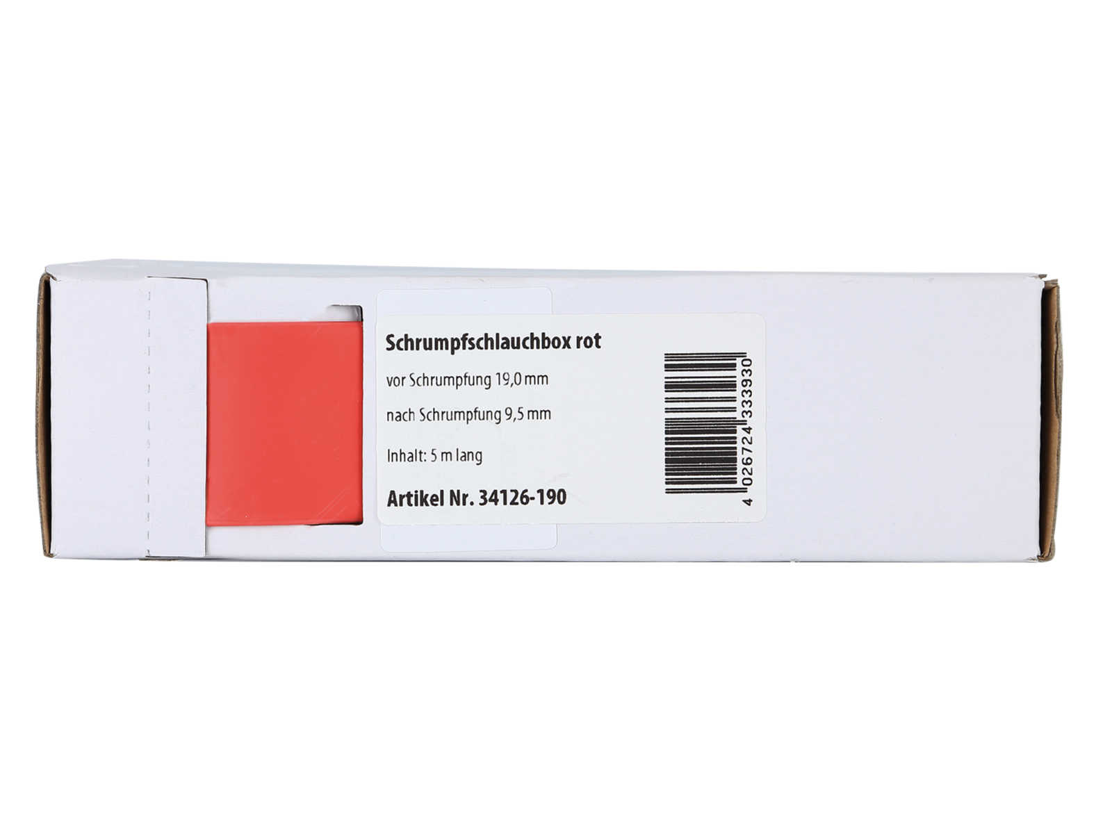 Schrumpfschlauch rot Ø 19,0 mm/ Länge: 5 m